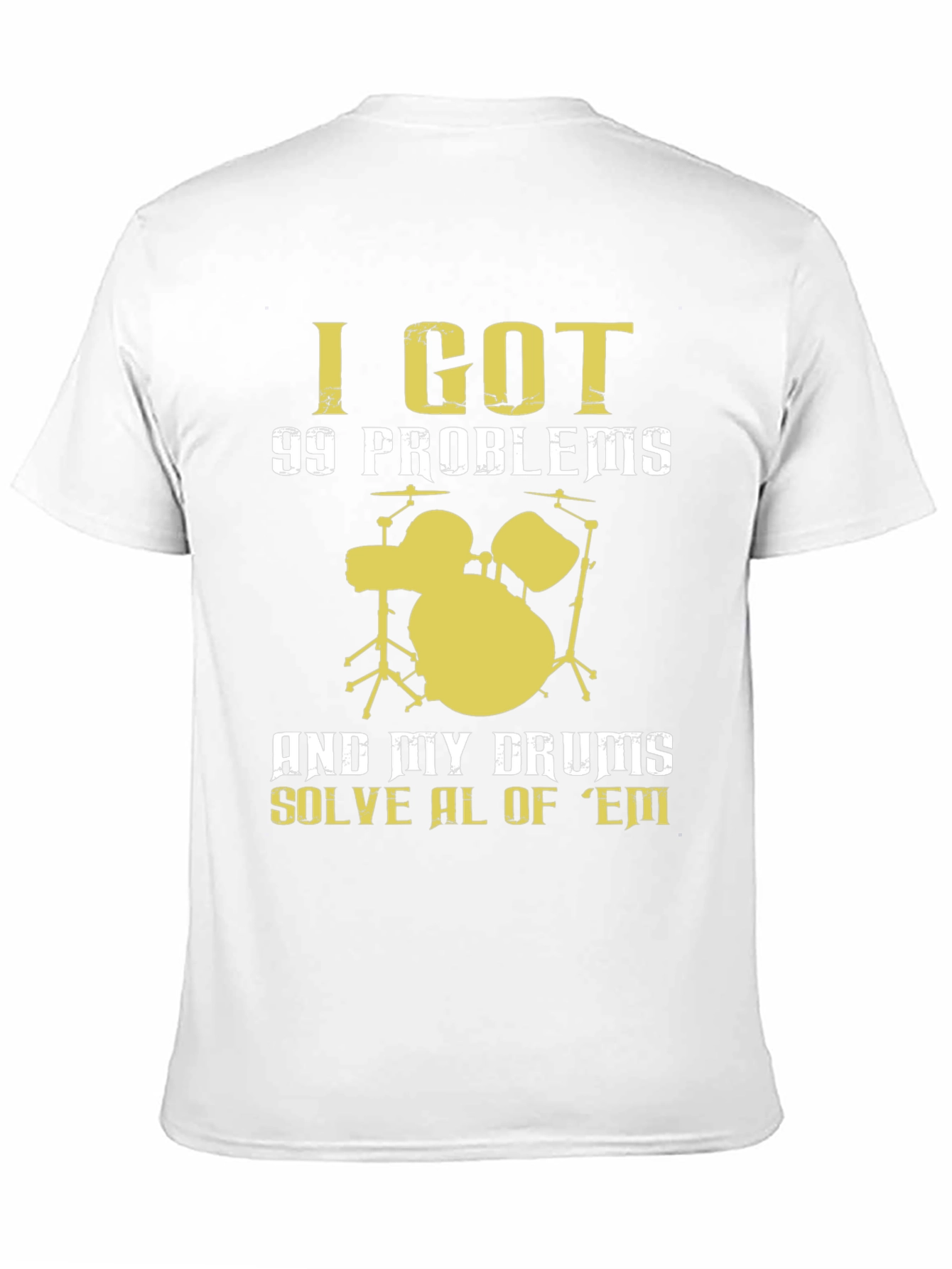 Drummer T-Shirt - 99 Problems Drum Set Music Tee