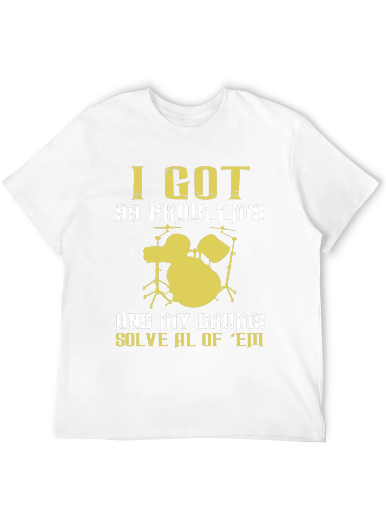Drummer T-Shirt - 99 Problems Drum Set Music Tee