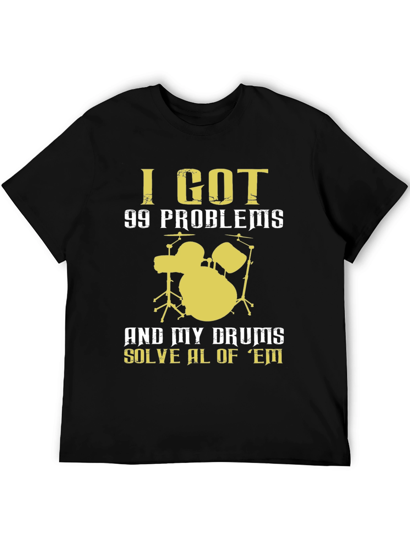 Drummer T-Shirt - 99 Problems Drum Set Music Tee