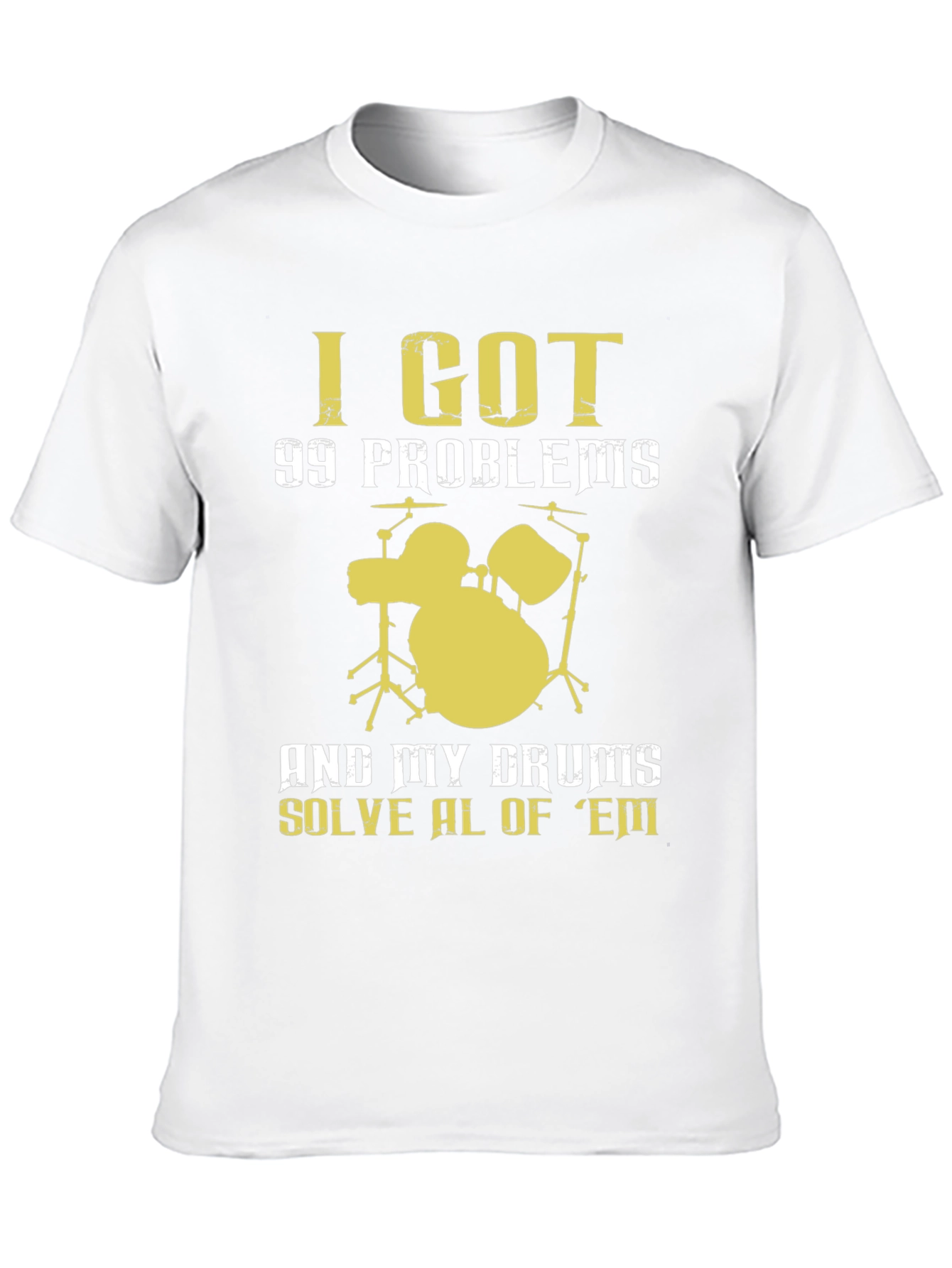 Drummer T-Shirt - 99 Problems Drum Set Music Tee