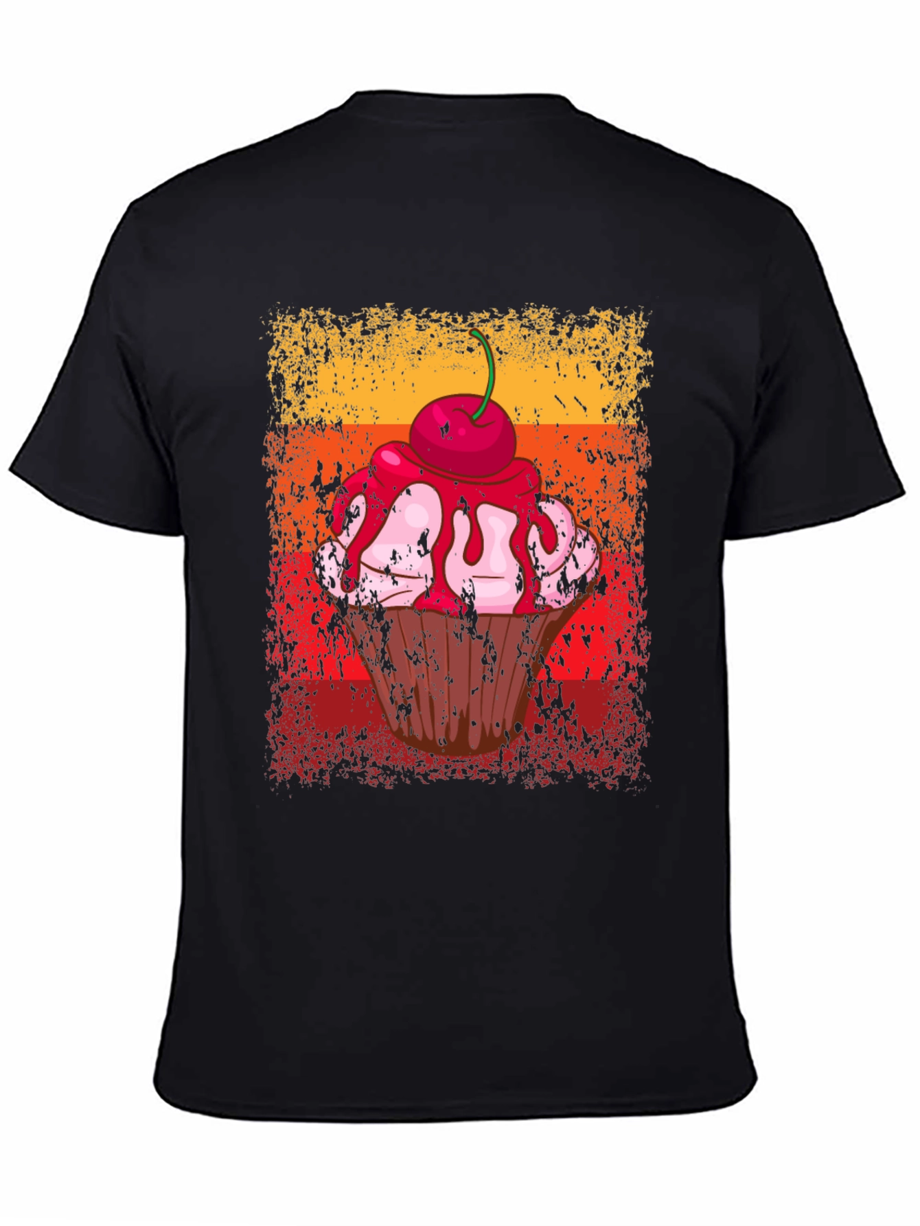 Retro Cupcake Graphic Tee - Stylish Novelty T-Shirt