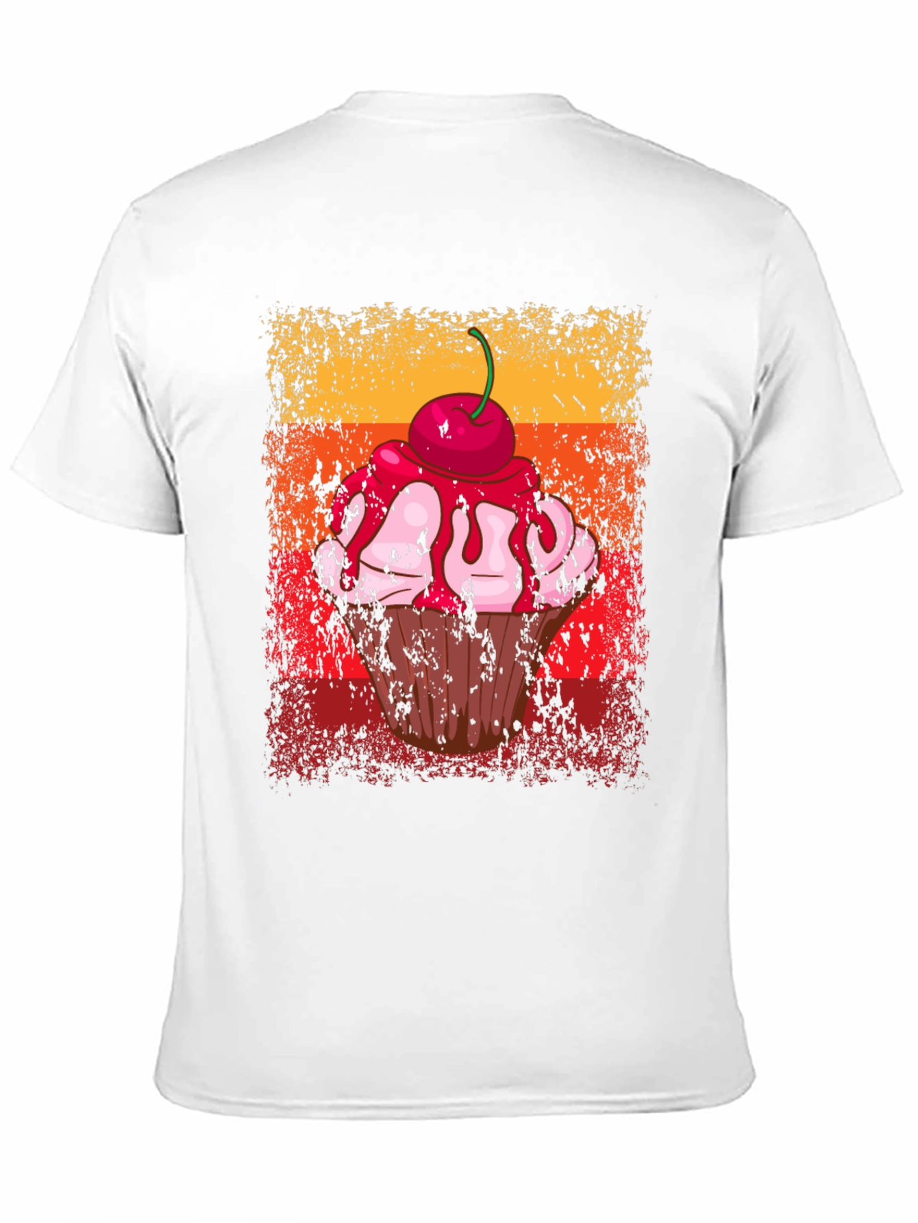 Retro Cupcake Graphic Tee - Stylish Novelty T-Shirt