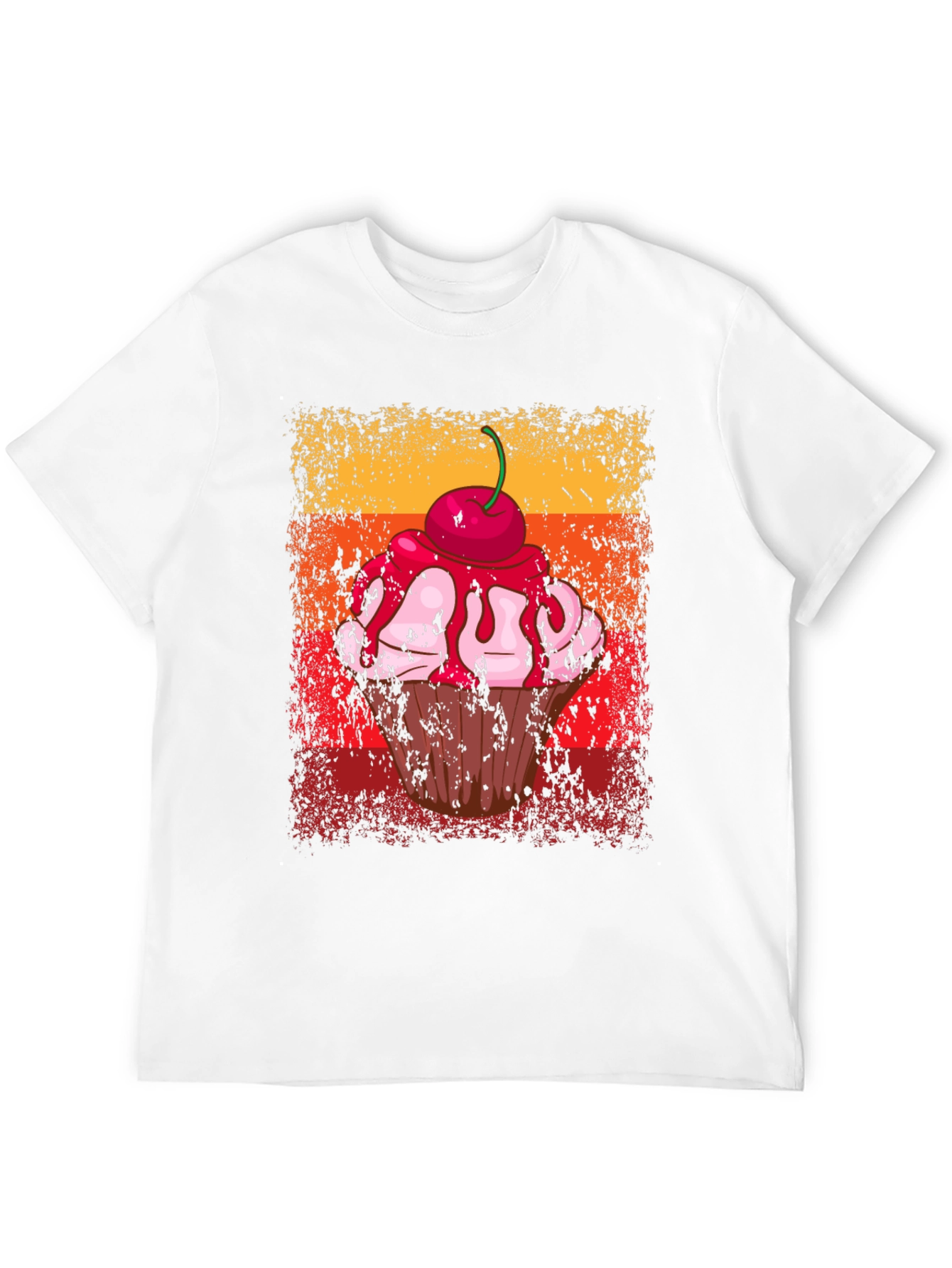 Retro Cupcake Graphic Tee - Stylish Novelty T-Shirt