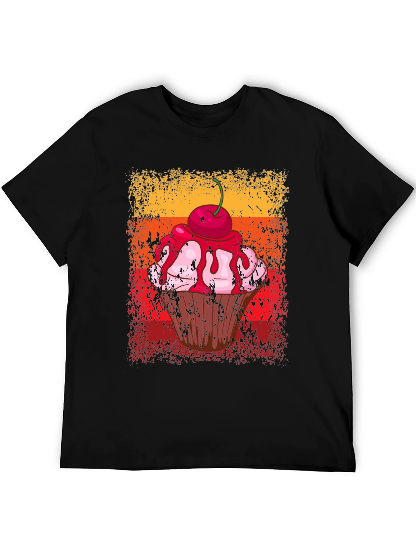 Retro Cupcake Graphic Tee - Stylish Novelty T-Shirt