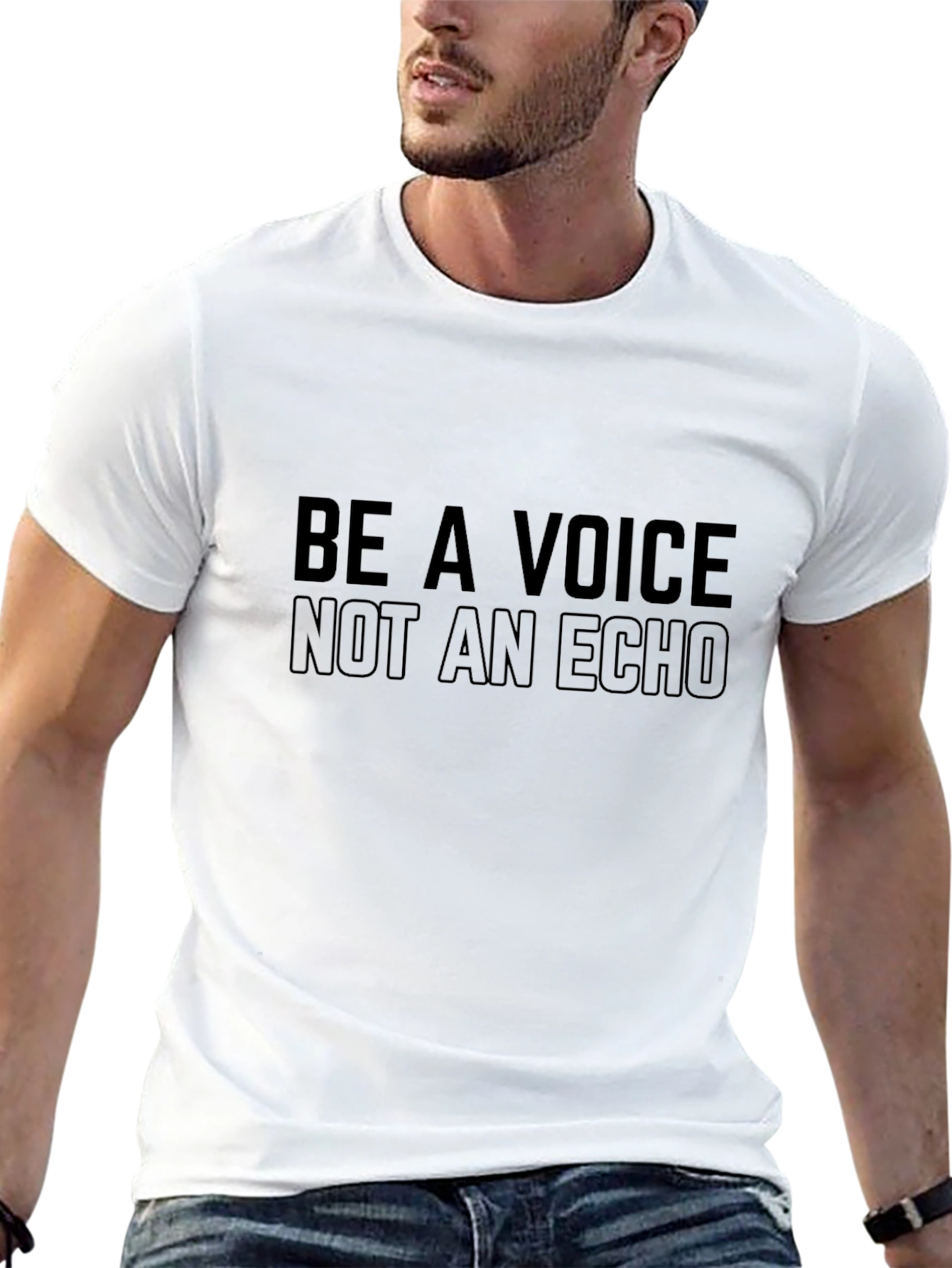 Voice Not Echo Graphic Tee - Express Yourself