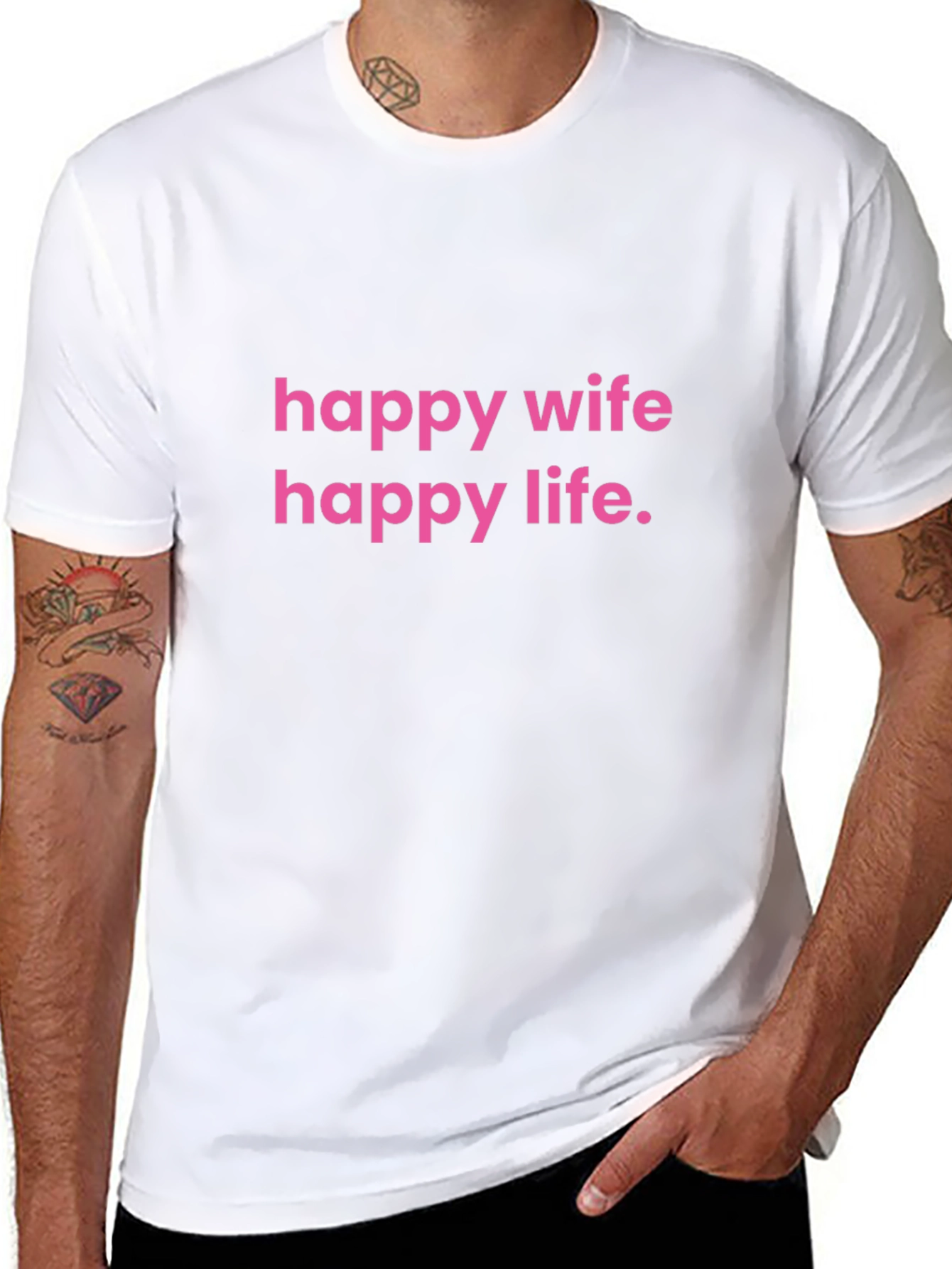 Happy Wife Happy Life T-Shirt Funny Husband Gift
