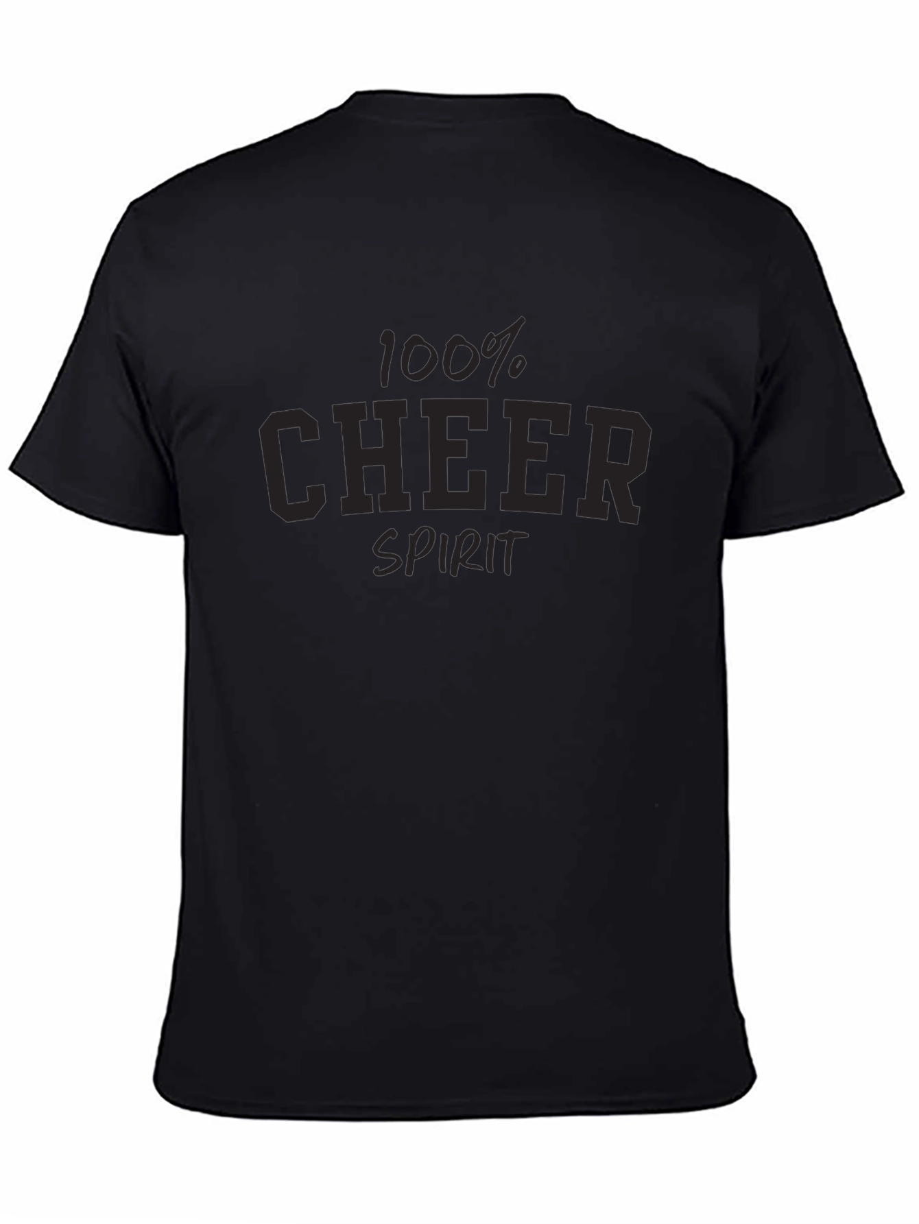 100% Cheer Spirit Graphic Tee - Black
