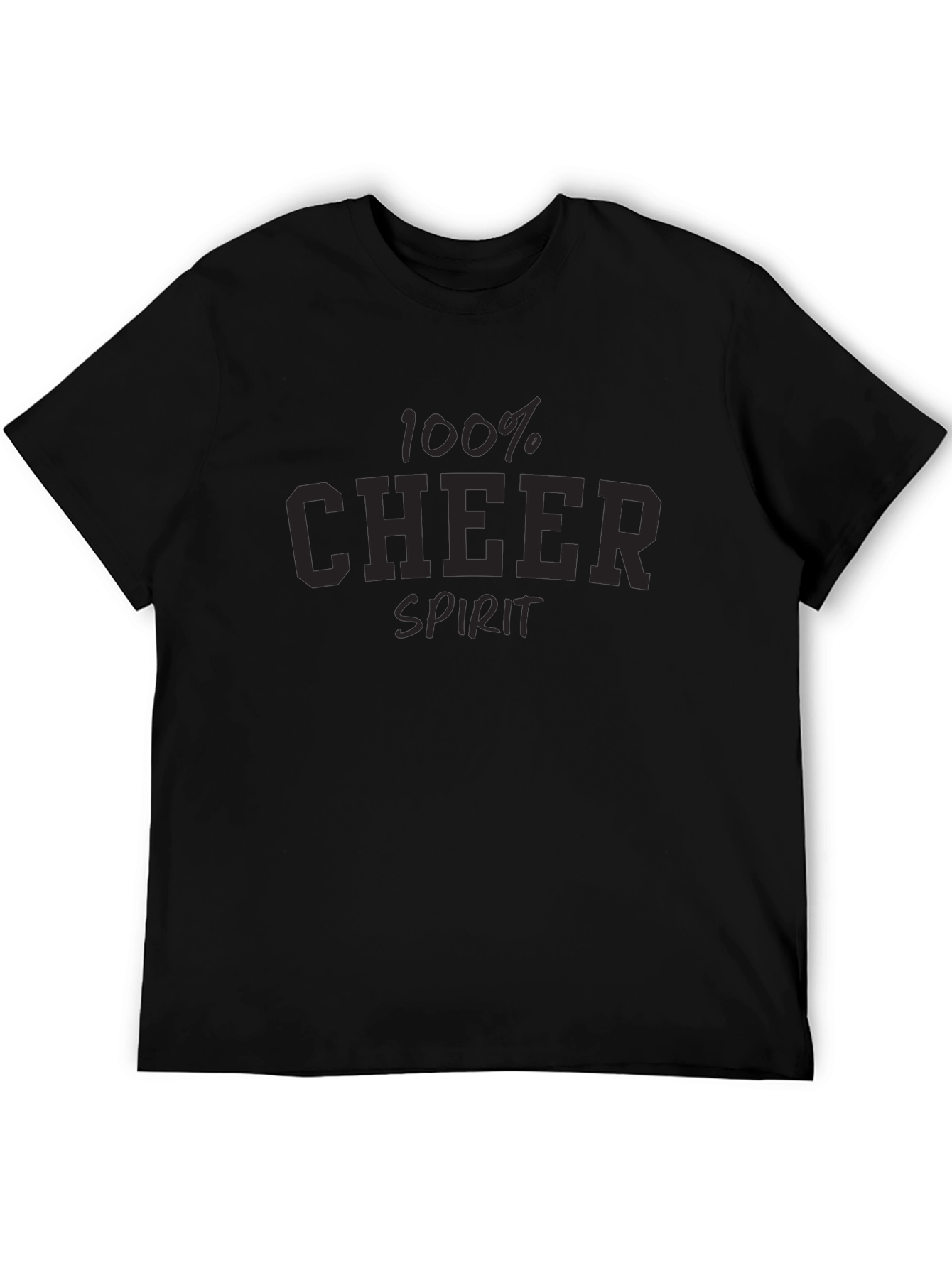 100% Cheer Spirit Graphic Tee - Black
