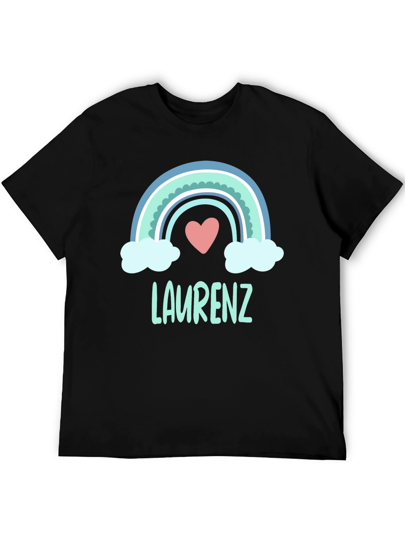 Personalized Rainbow Heart Tee - Laurenz Kids