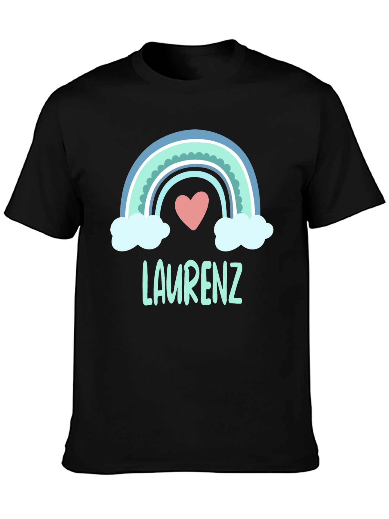 Personalized Rainbow Heart Tee - Laurenz Kids