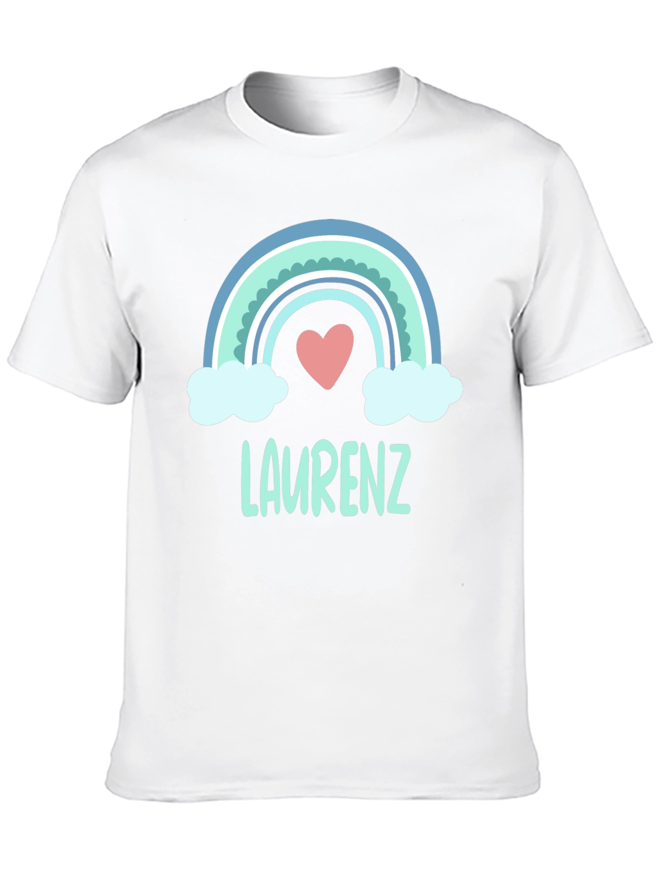 Personalized Rainbow Heart Tee - Laurenz Kids
