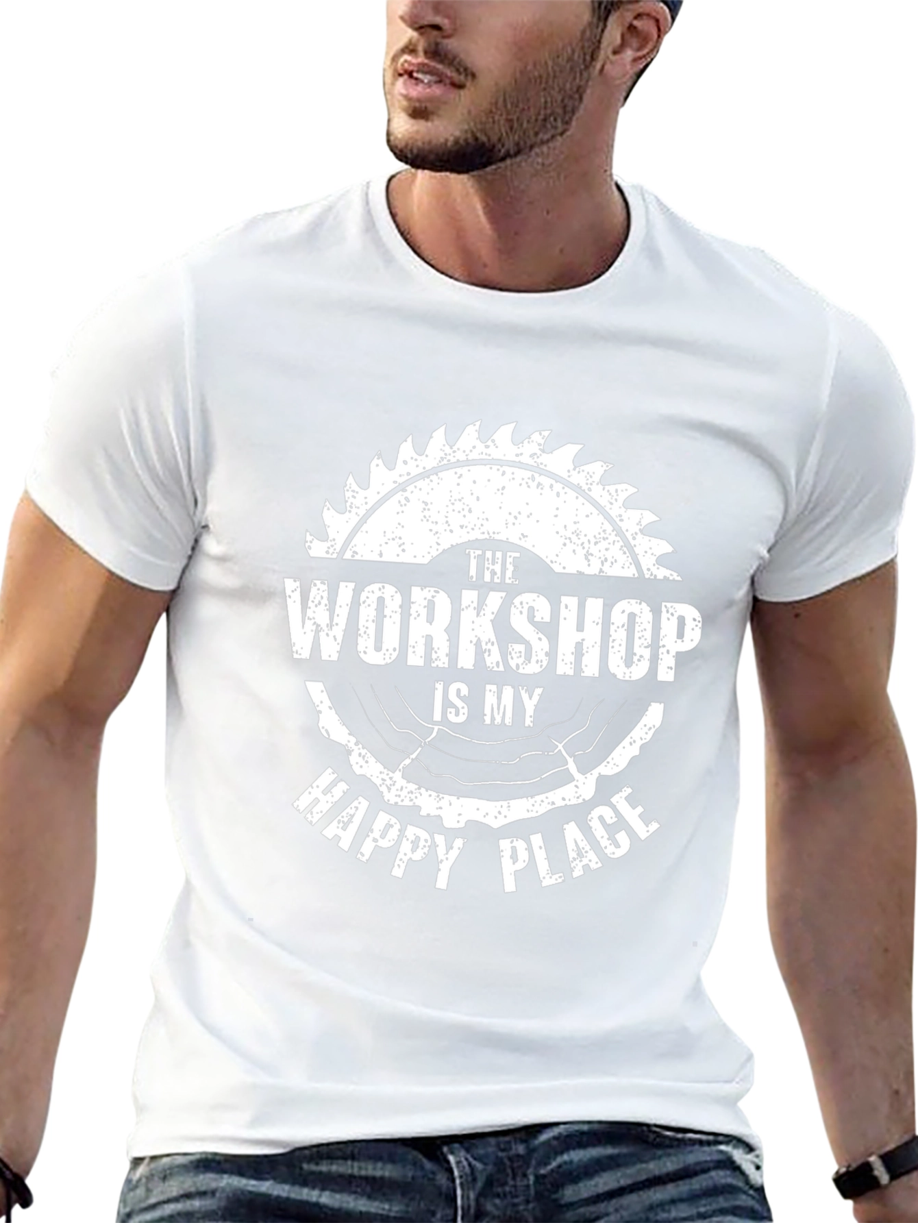 Workshop Happy Place Black Graphic Tee