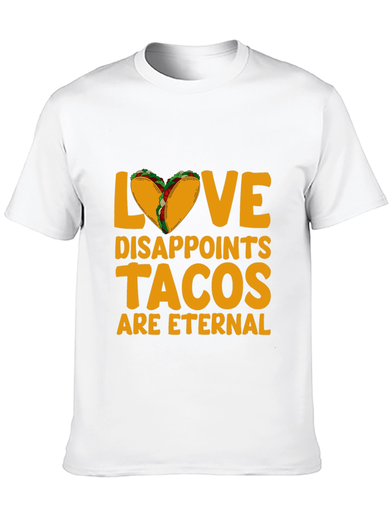 Love Disappoints Tacos Eternal Black Graphic Tee