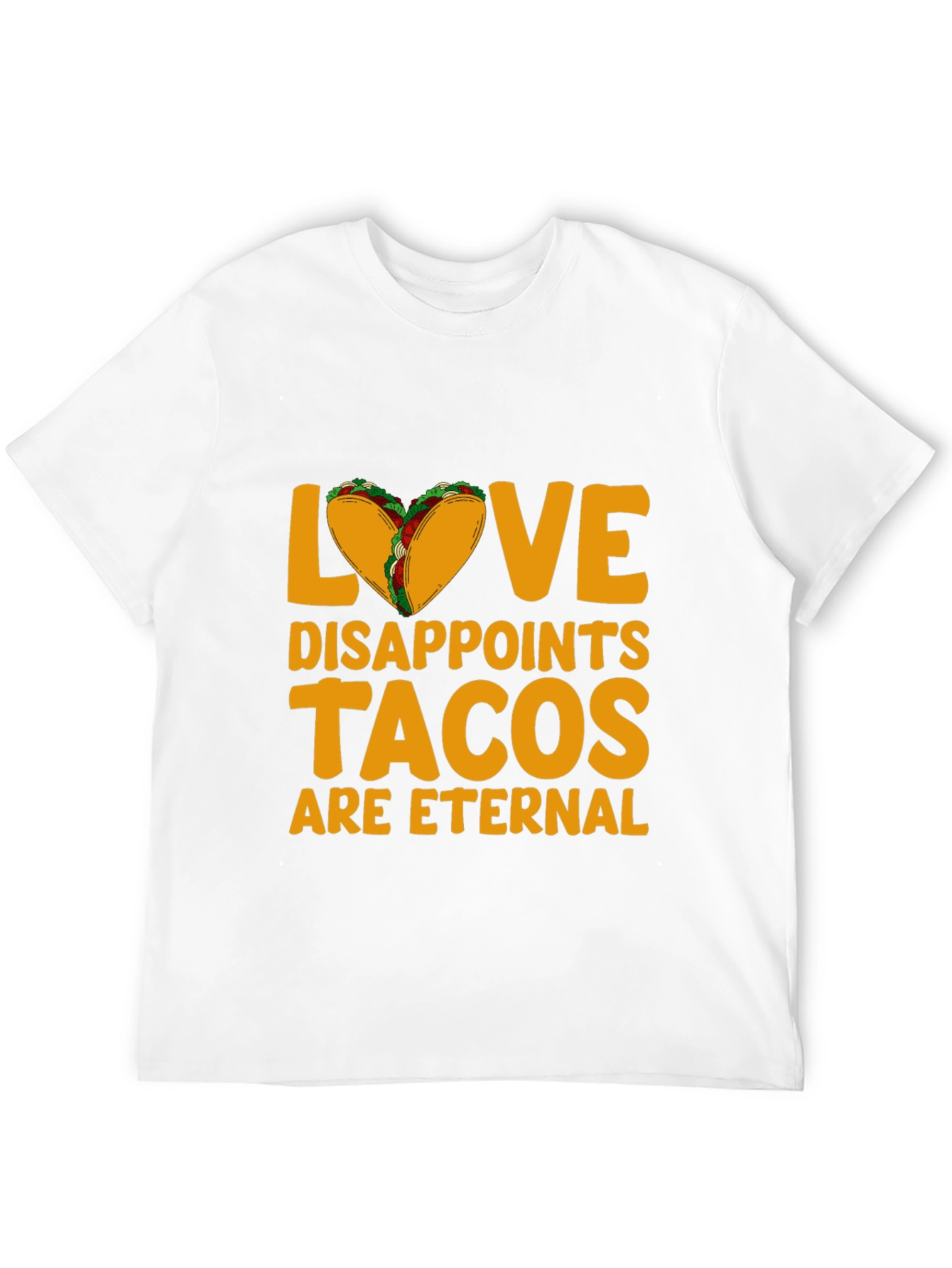 Love Disappoints Tacos Eternal Black Graphic Tee