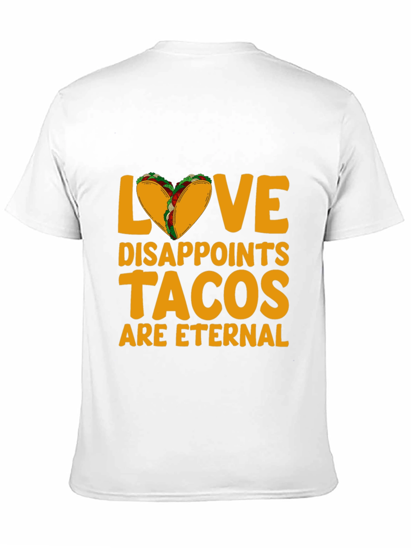 Love Disappoints Tacos Eternal Black Graphic Tee