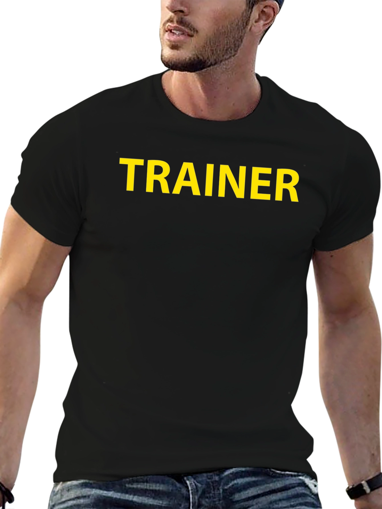 Trainer T-Shirt - Black Crew Neck Tee