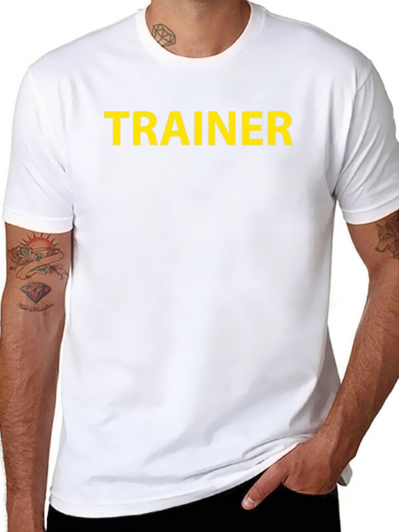 Trainer T-Shirt - Black Crew Neck Tee