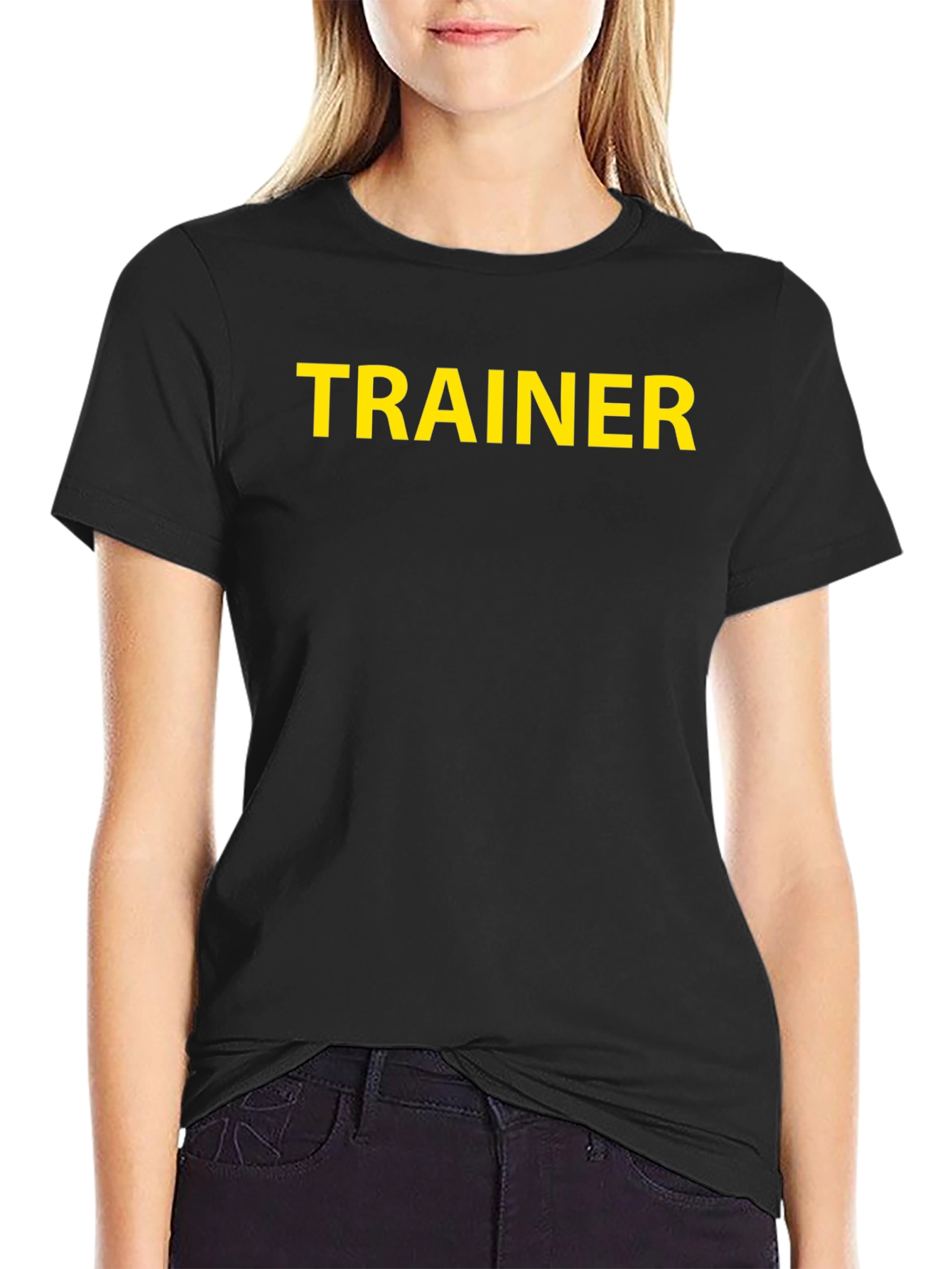 Trainer T-Shirt - Black Crew Neck Tee