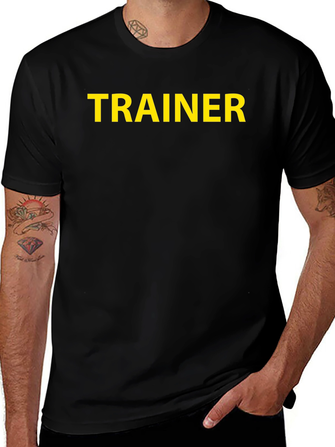 Trainer T-Shirt - Black Crew Neck Tee