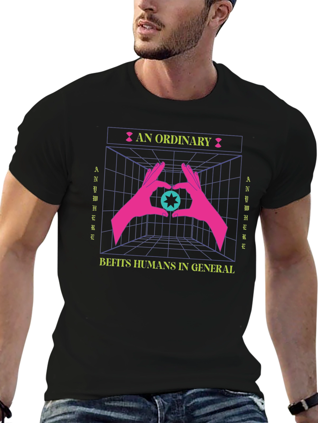 Ordinary Humans Graphic Tee - Black