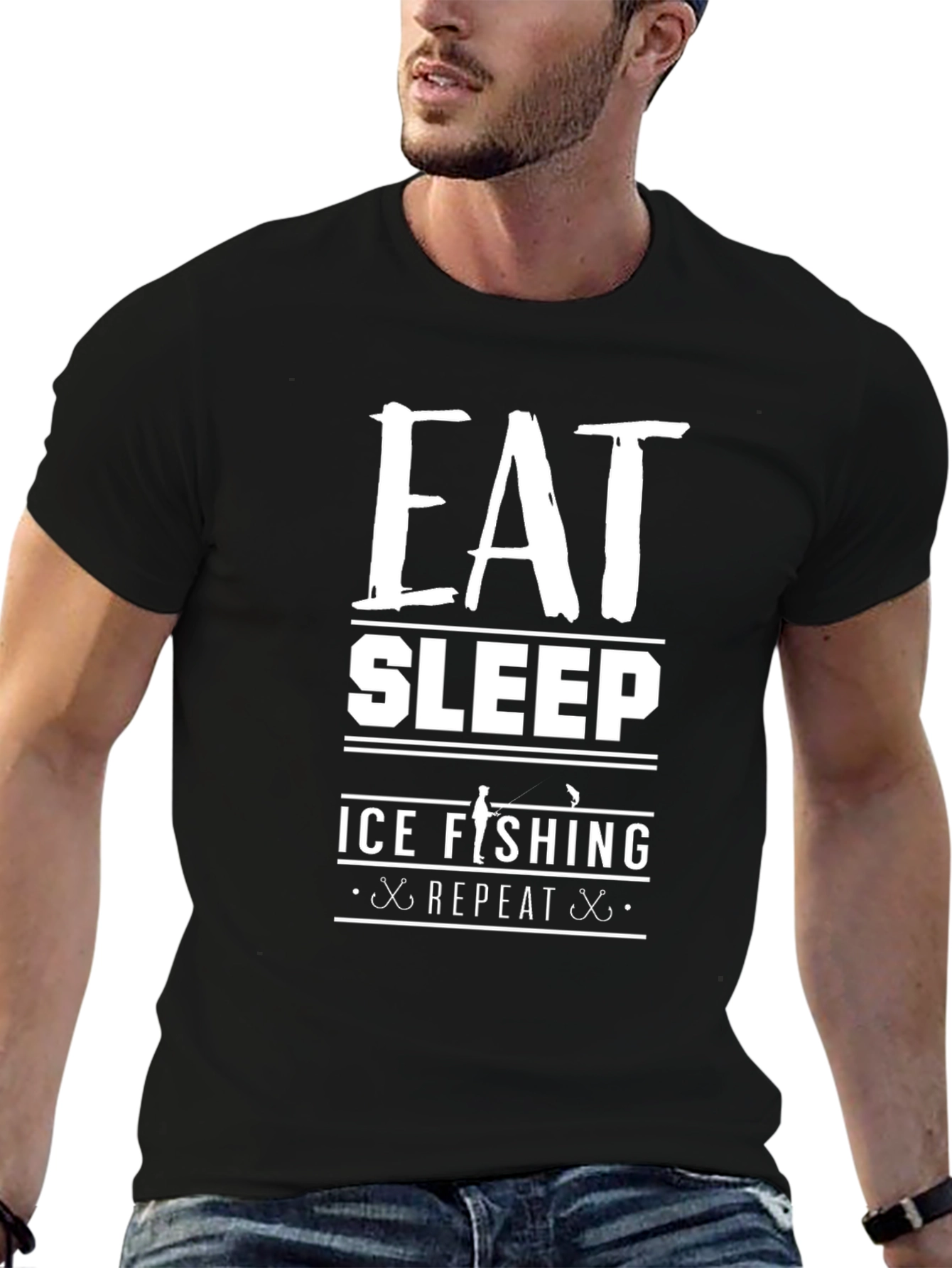 Eat Sleep Ice Fishing Repeat T-Shirt