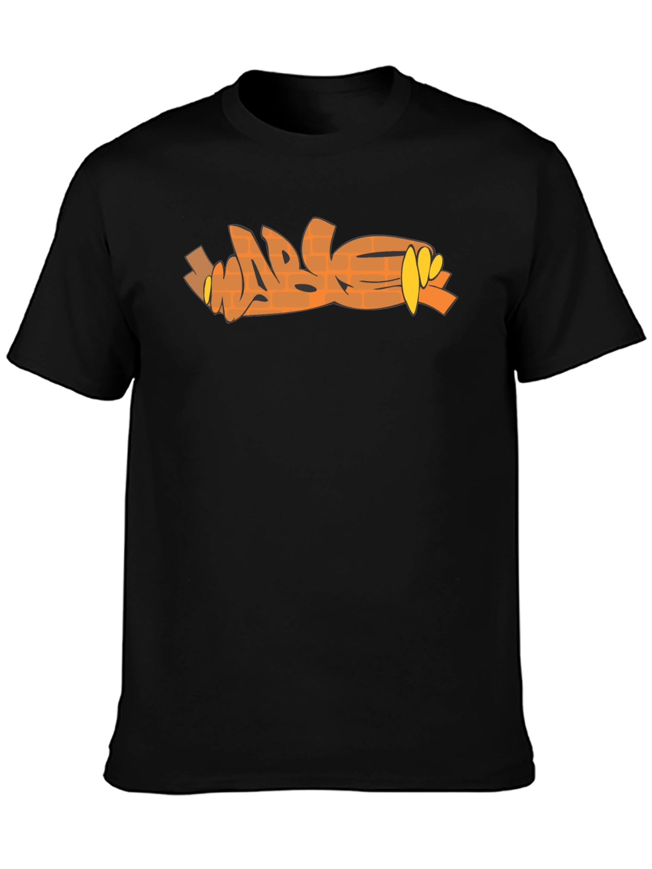 Brick Graffiti Style T-Shirt - Trendy Urban Design