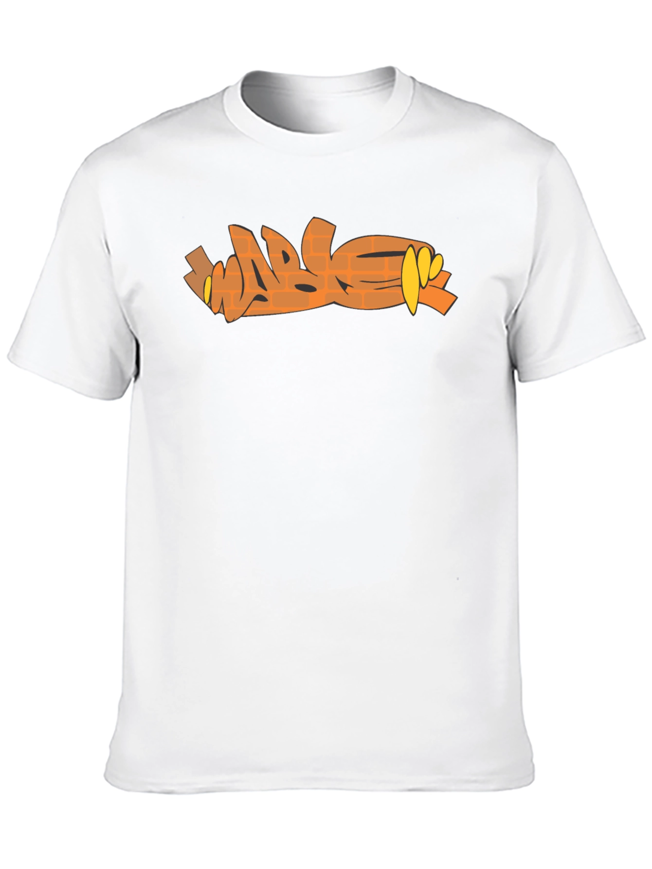 Brick Graffiti Style T-Shirt - Trendy Urban Design
