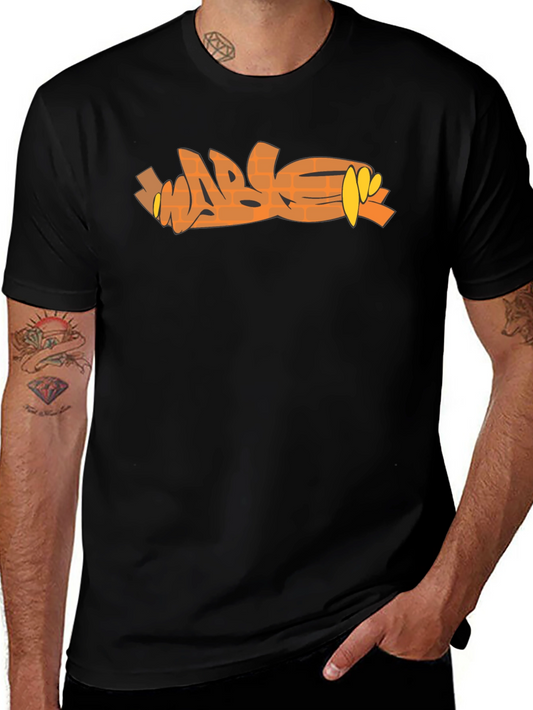 Brick Graffiti Style T-Shirt - Trendy Urban Design