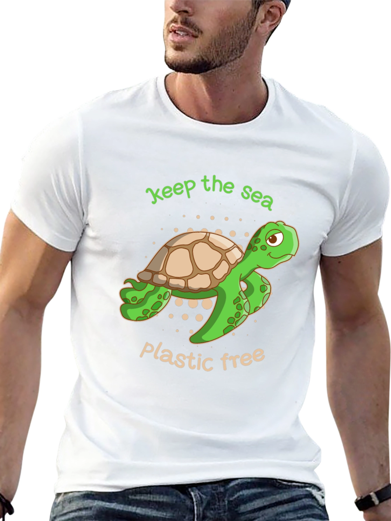 Eco-Friendly Turtle Graphic T-Shirt