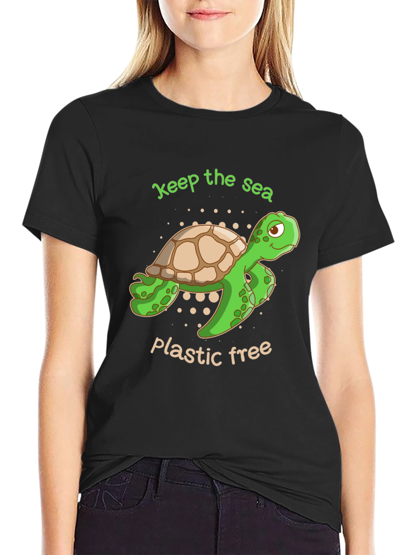Eco-Friendly Turtle Graphic T-Shirt
