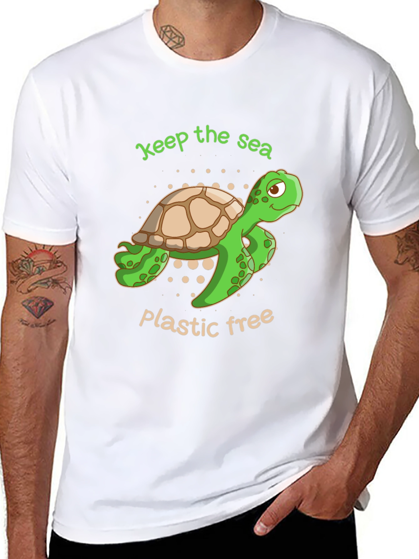 Eco-Friendly Turtle Graphic T-Shirt
