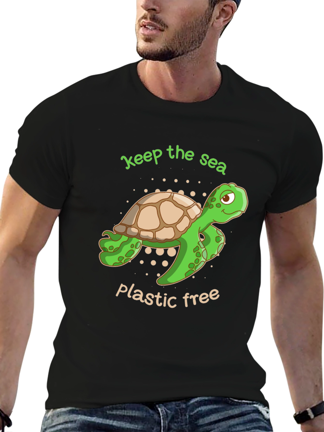 Eco-Friendly Turtle Graphic T-Shirt