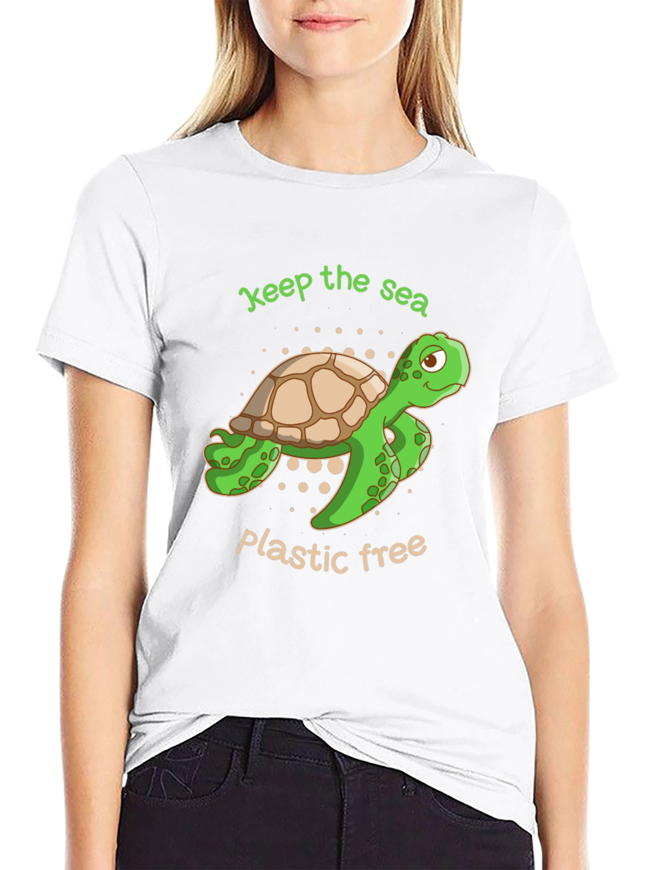 Eco-Friendly Turtle Graphic T-Shirt