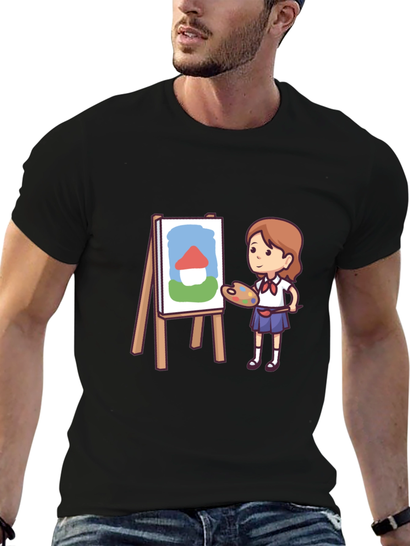 Artist Girl Graphic T-Shirt