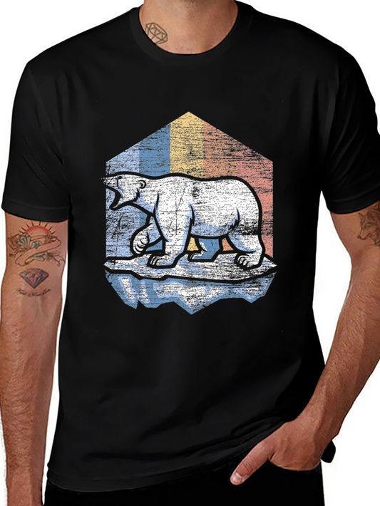 Polar Bear Graphic Tee - Vintage Style