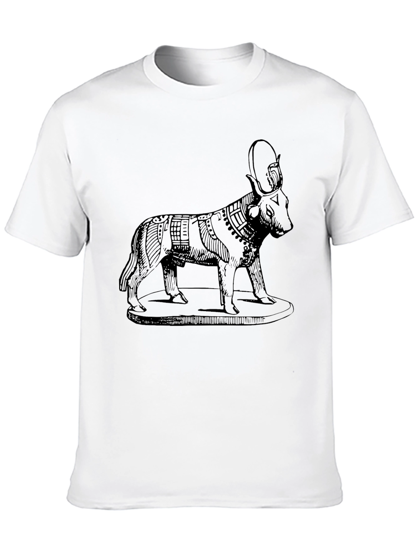 Egyptian God Apis Bull Graphic Tee - Black