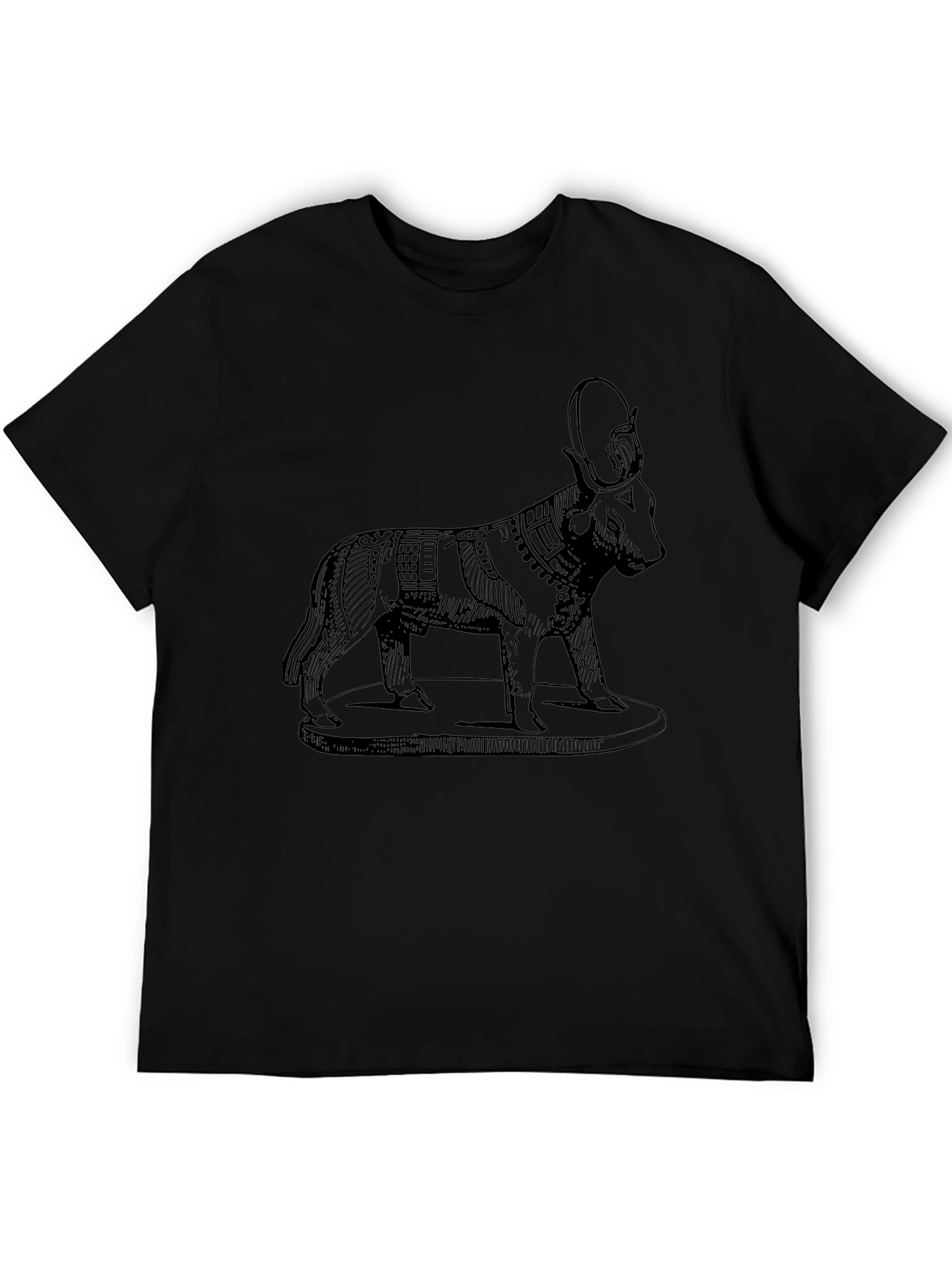 Egyptian God Apis Bull Graphic Tee - Black