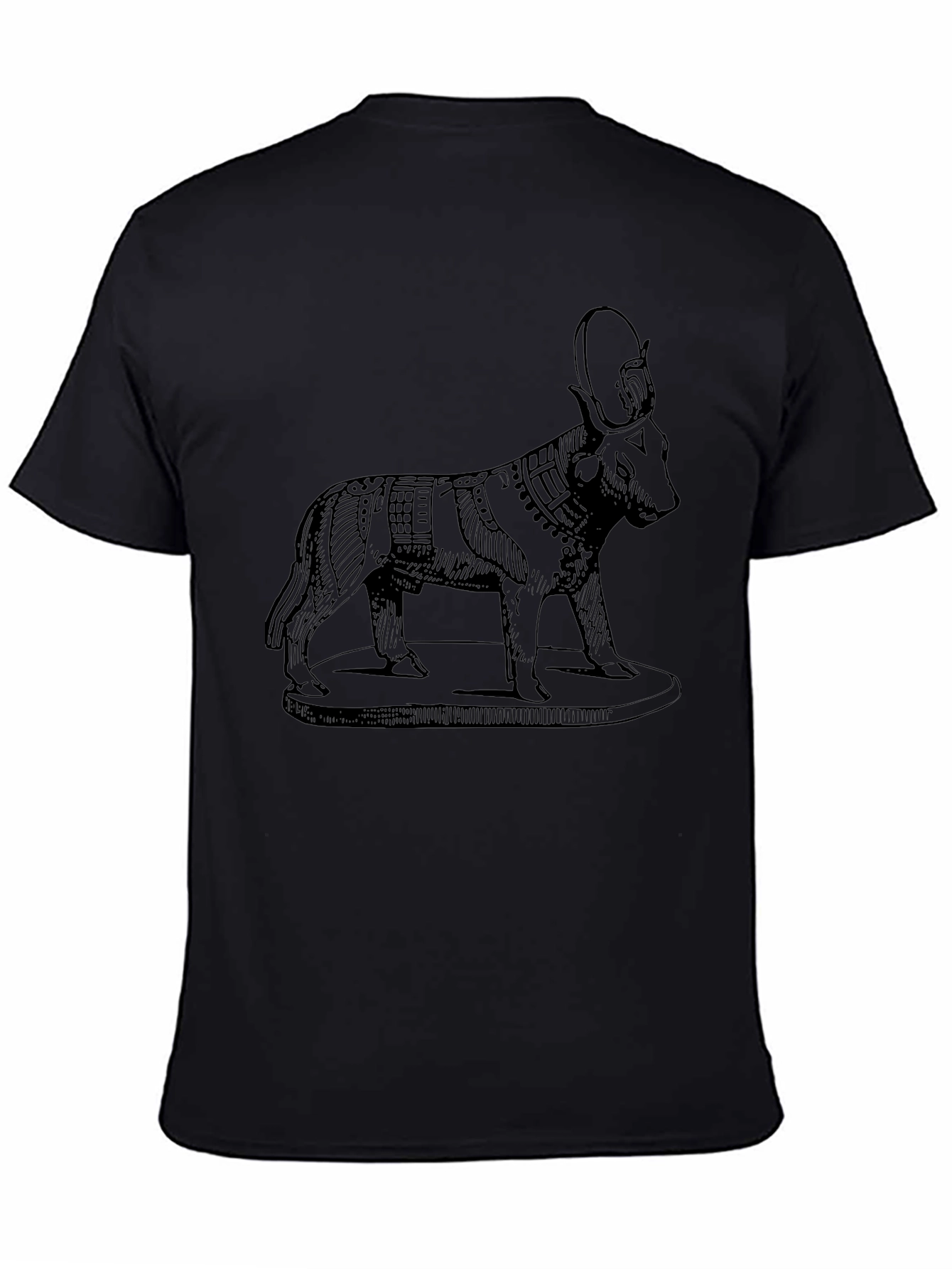 Egyptian God Apis Bull Graphic Tee - Black