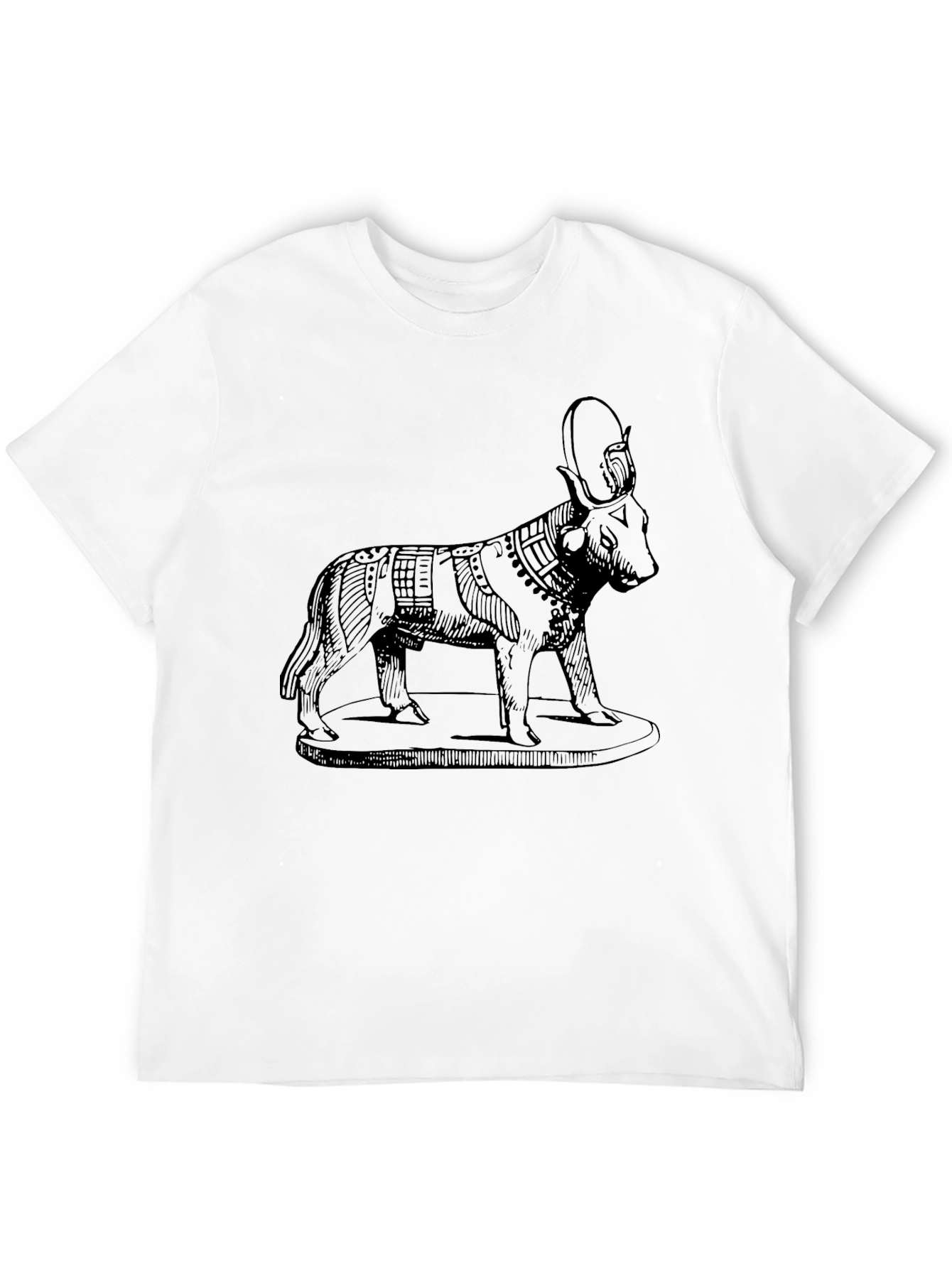 Egyptian God Apis Bull Graphic Tee - Black