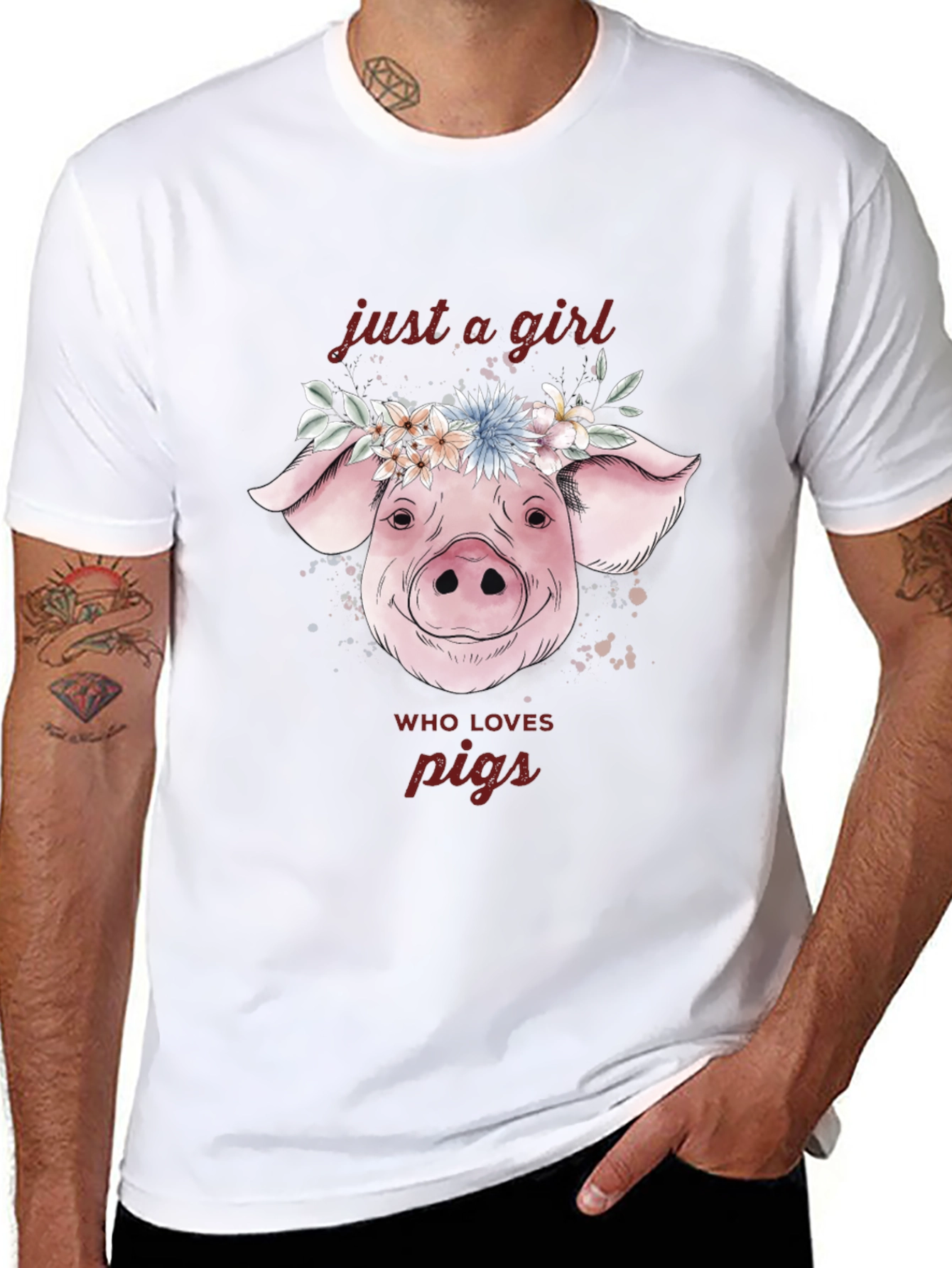 Just A Girl Who Loves Pigs T-Shirt