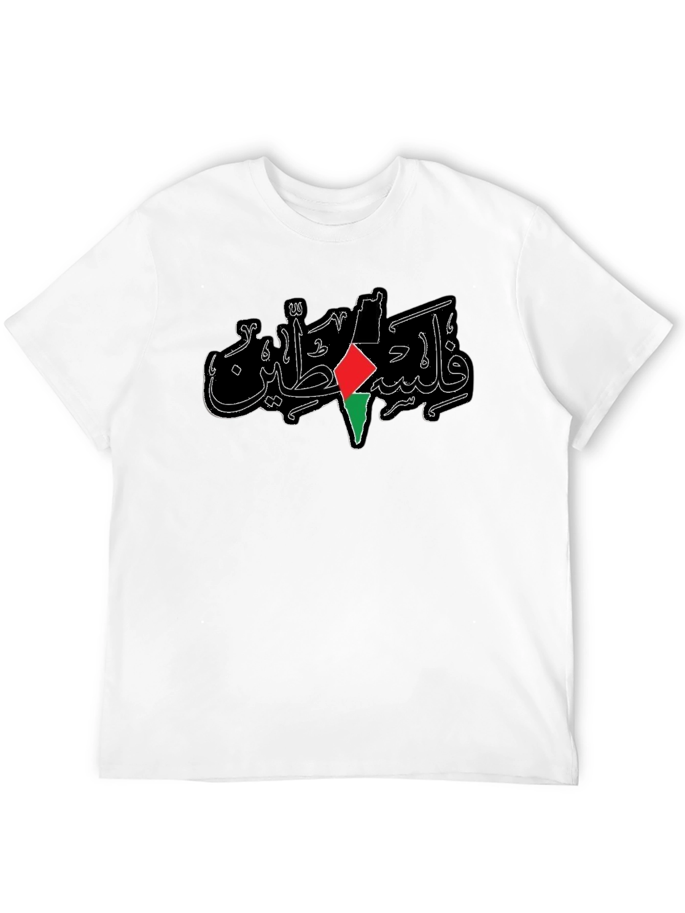Palestine Flag Graphic Black T-Shirt