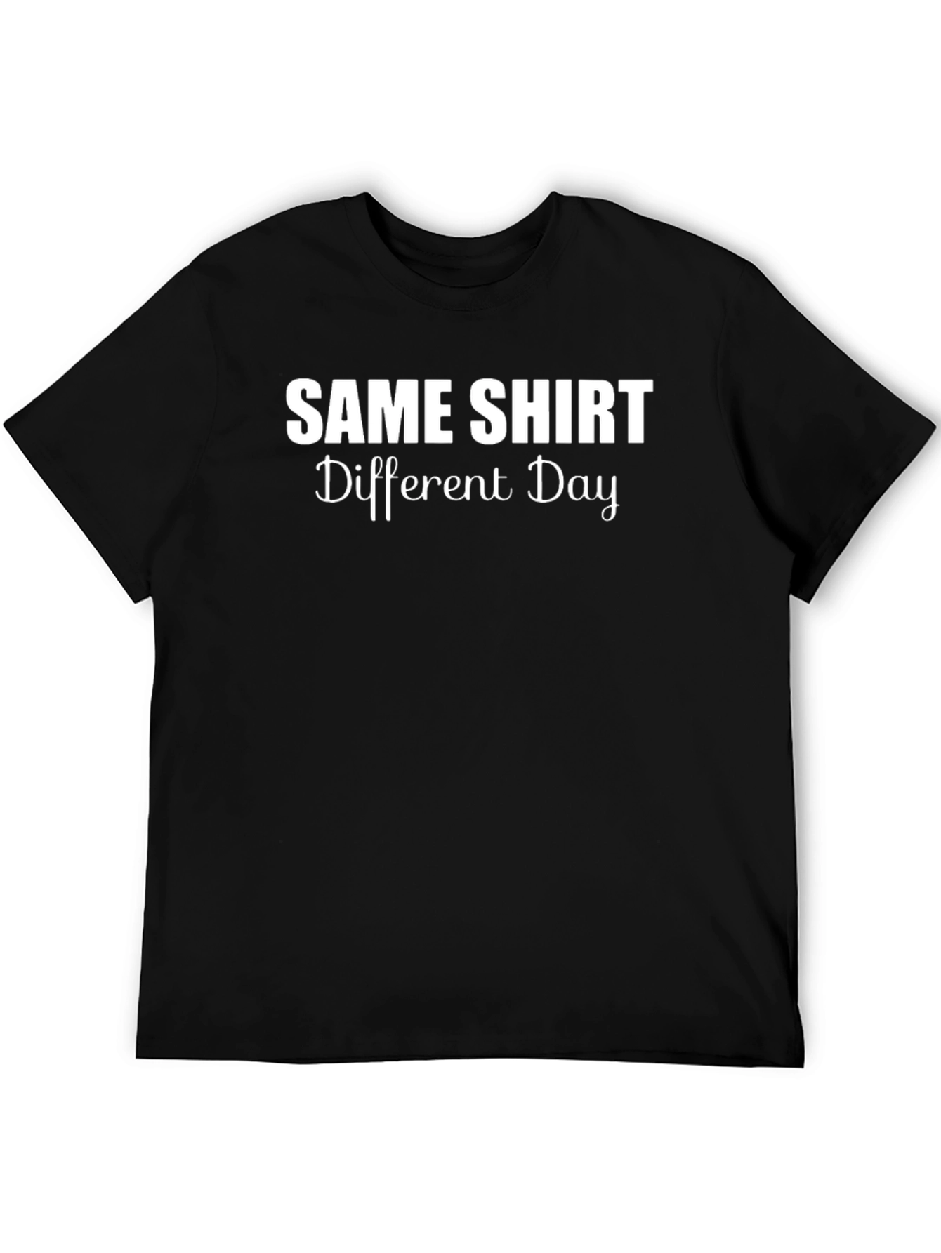 Same Shirt Different Day Graphic Tee - Black