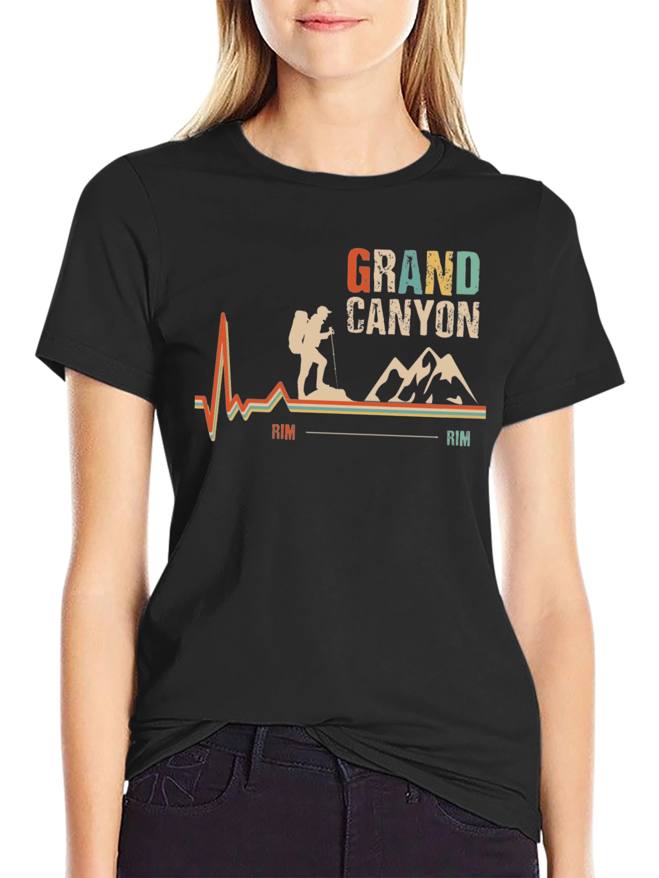 Grand Canyon Hiker Graphic Tee - Black