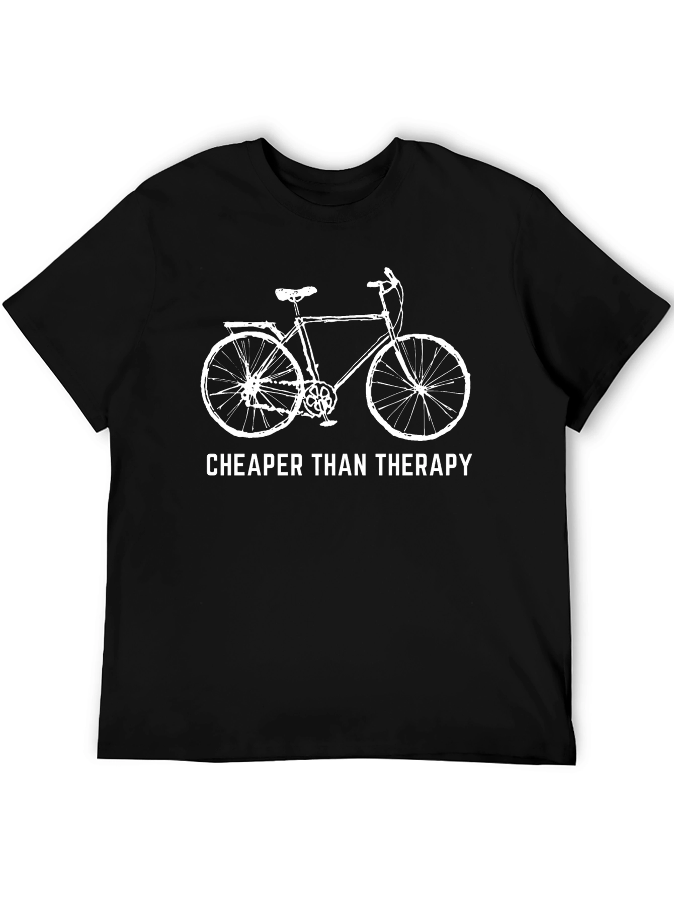 Cheaper Than Therapy Bicycle Graphic T-Shirt