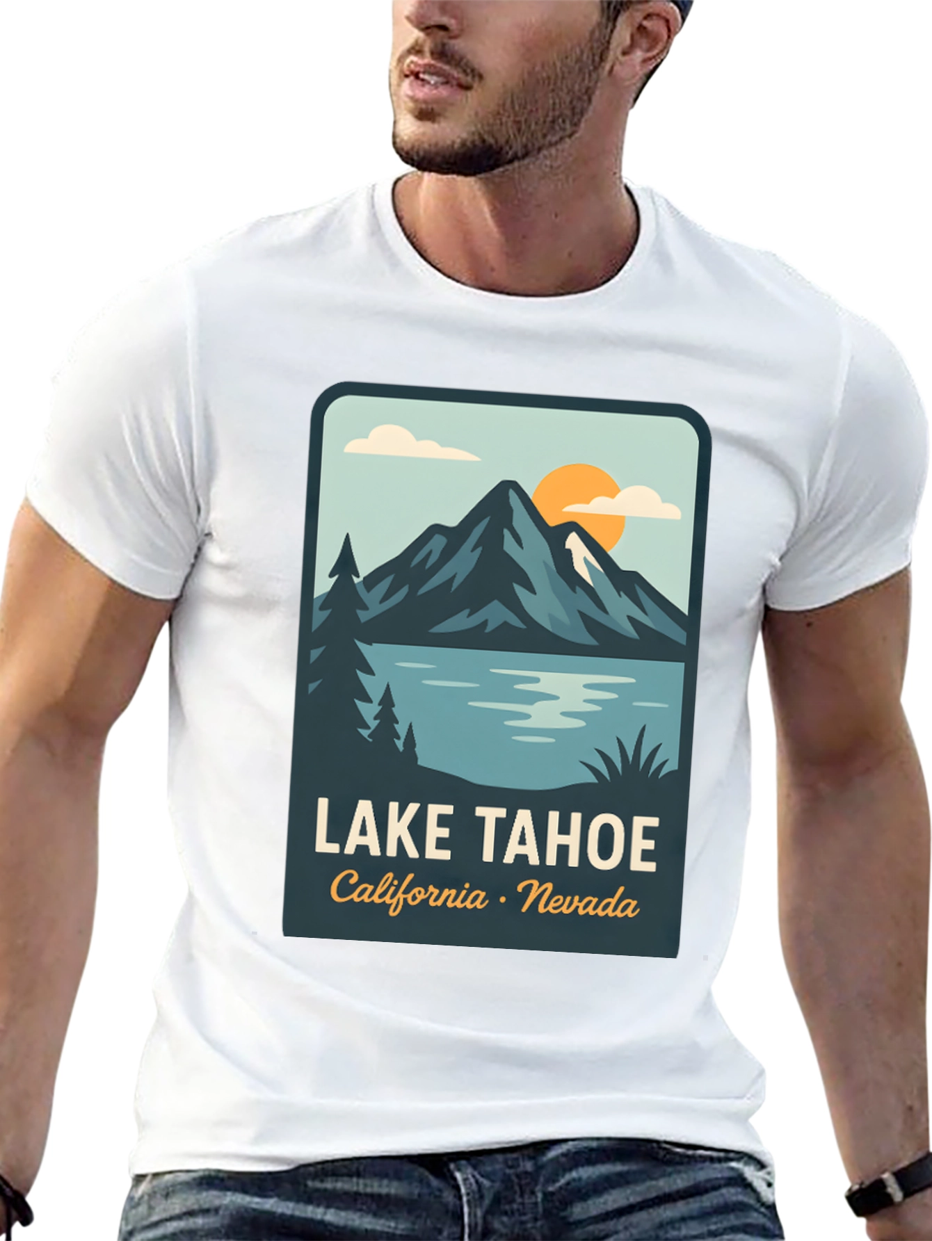 Lake Tahoe Graphic Tee - California Nevada Souvenir