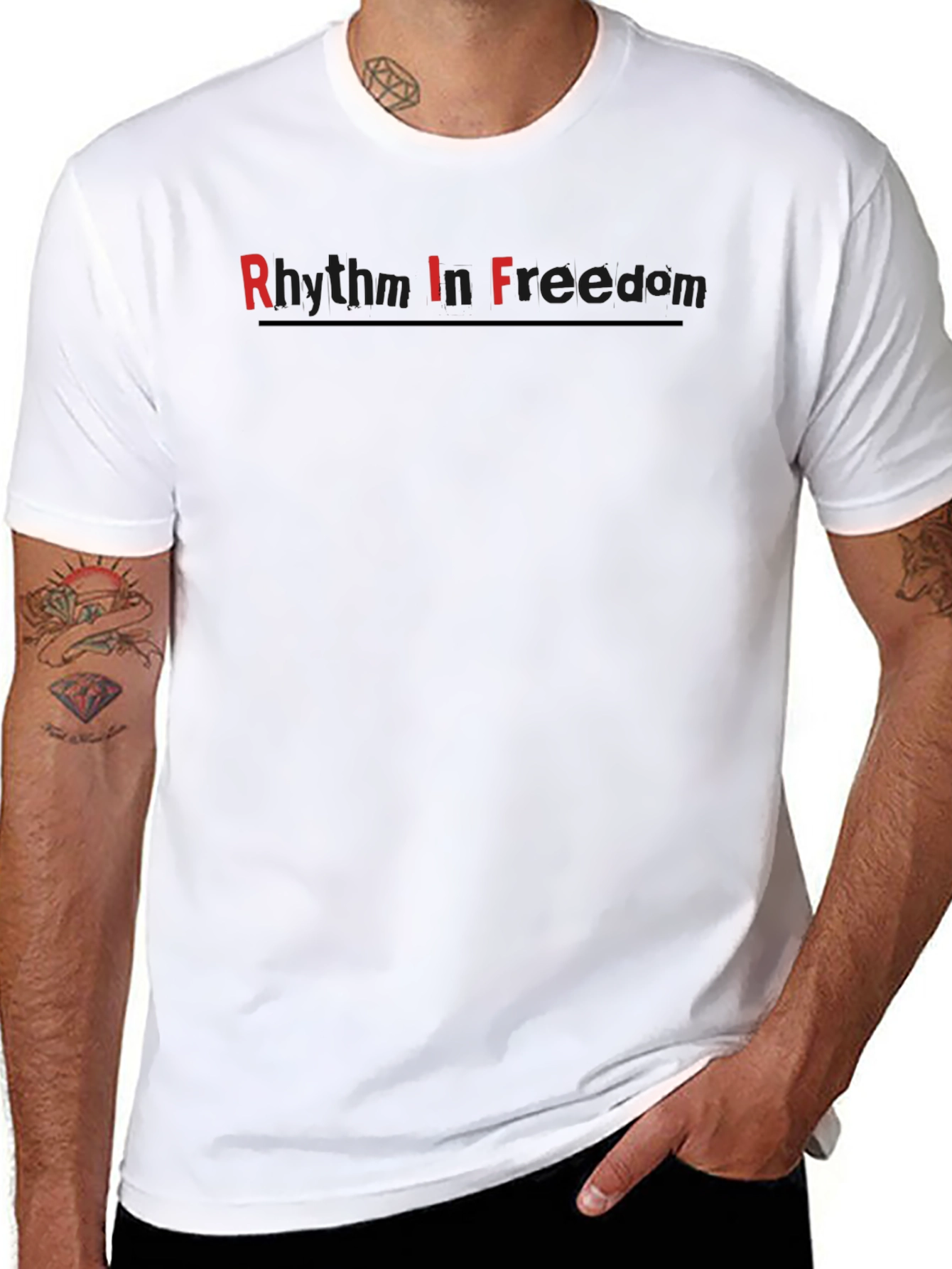Rhythm in Freedom Black T-Shirt