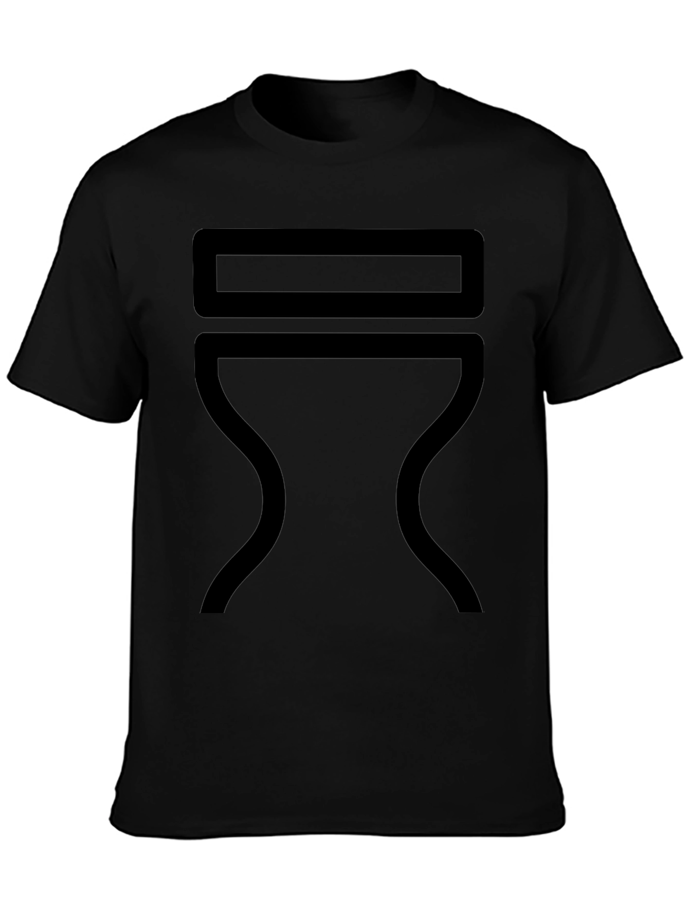 Modern Minimalist Graphic Tee - Black