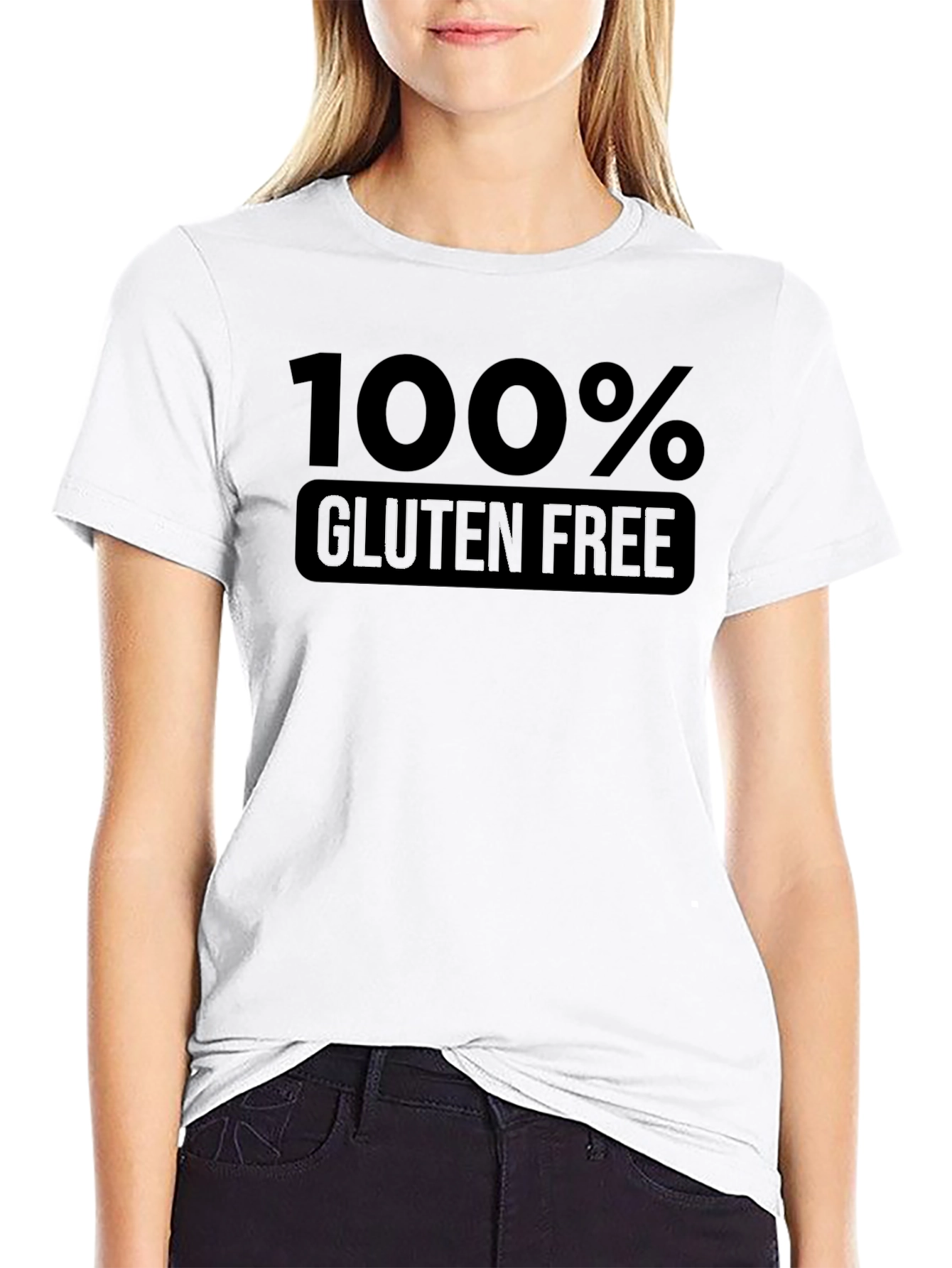 100% Gluten Free Graphic T-Shirt - Black