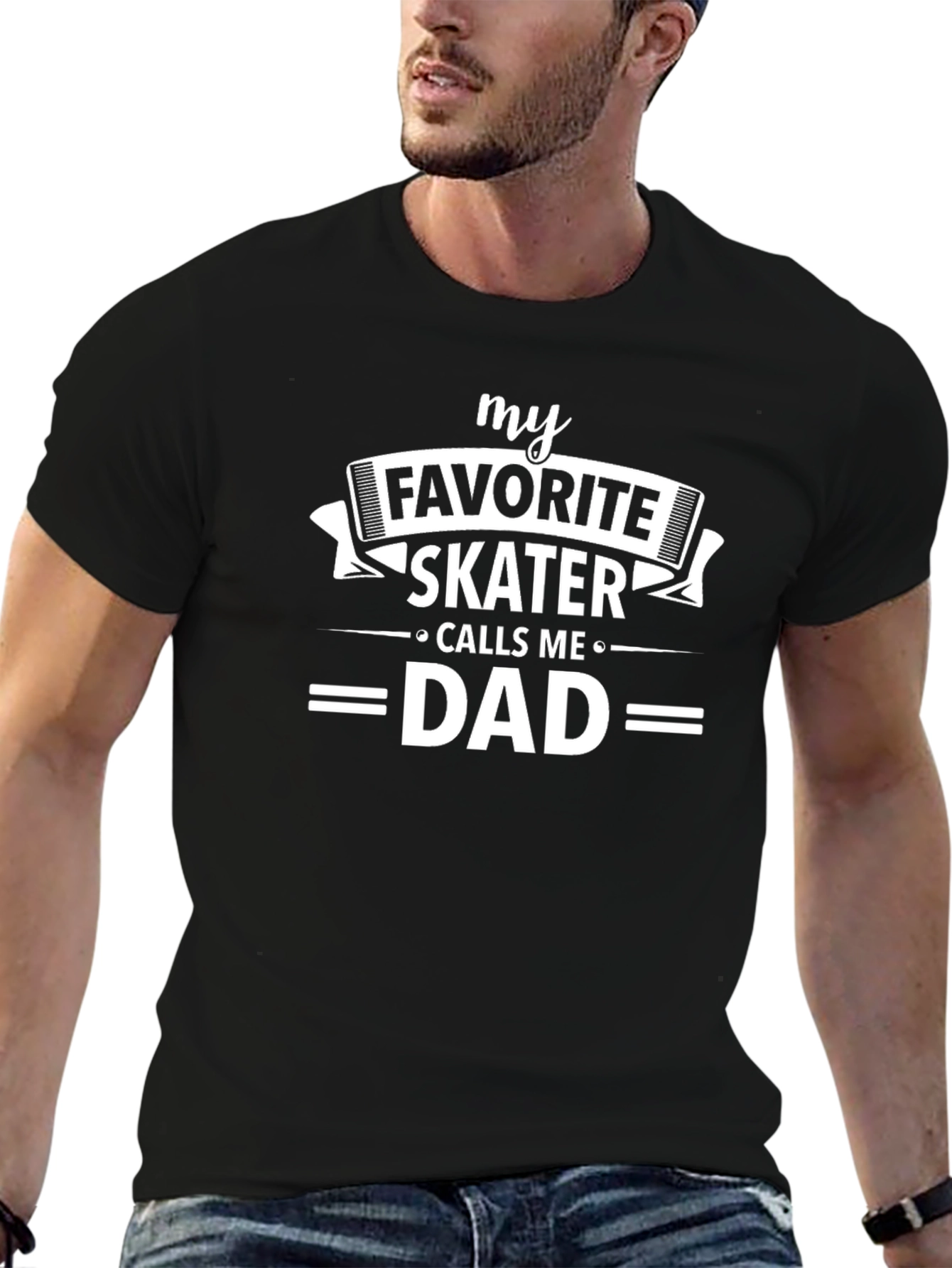Favorite Skater Dad T-Shirt - Black