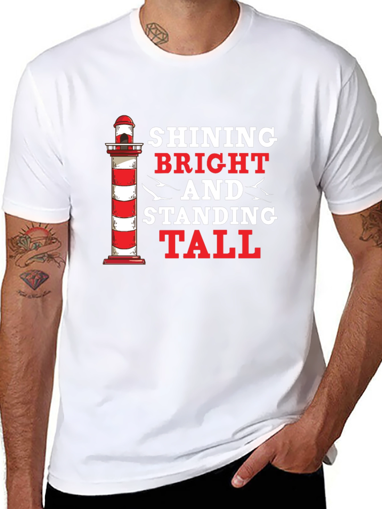 Shining Bright Lighthouse Graphic T-Shirt